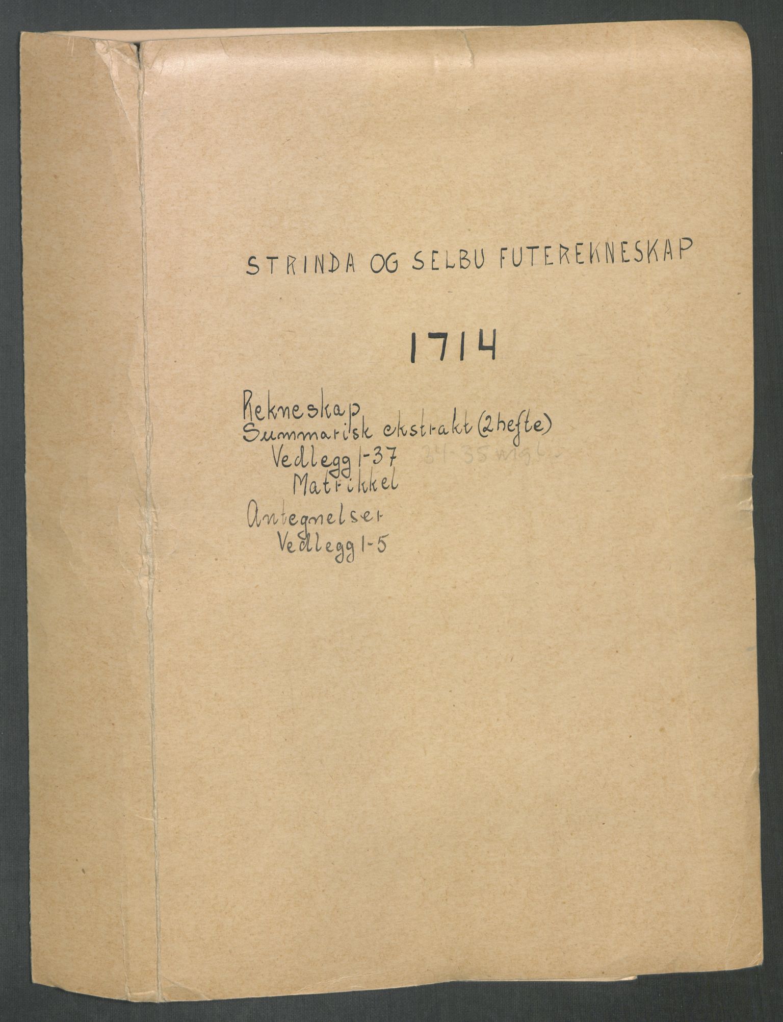 Rentekammeret inntil 1814, Reviderte regnskaper, Fogderegnskap, AV/RA-EA-4092/R61/L4114: Fogderegnskap Strinda og Selbu, 1714, s. 2