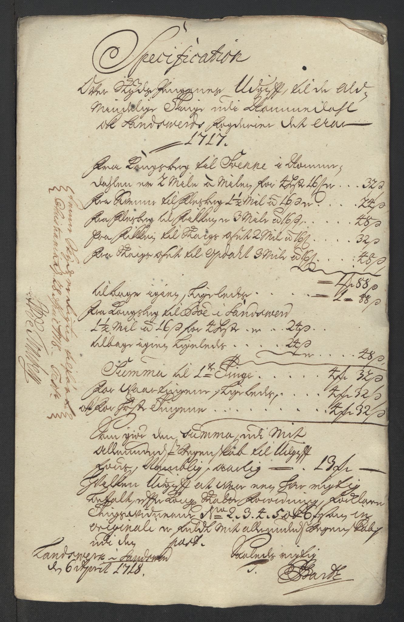 Rentekammeret inntil 1814, Reviderte regnskaper, Fogderegnskap, RA/EA-4092/R24/L1593: Fogderegnskap Numedal og Sandsvær, 1717, s. 374