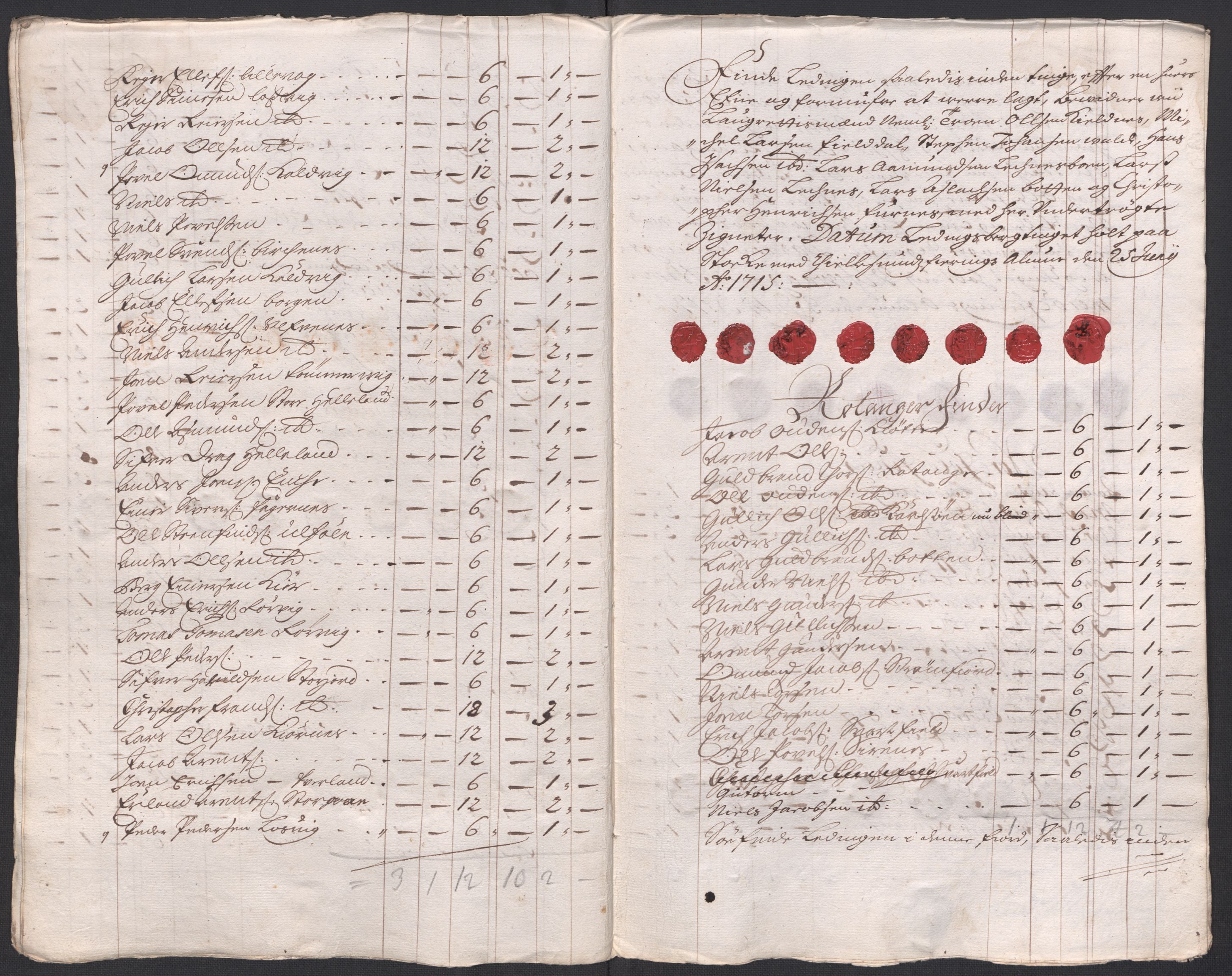 Rentekammeret inntil 1814, Reviderte regnskaper, Fogderegnskap, AV/RA-EA-4092/R66/L4585: Fogderegnskap Salten, 1715, s. 243