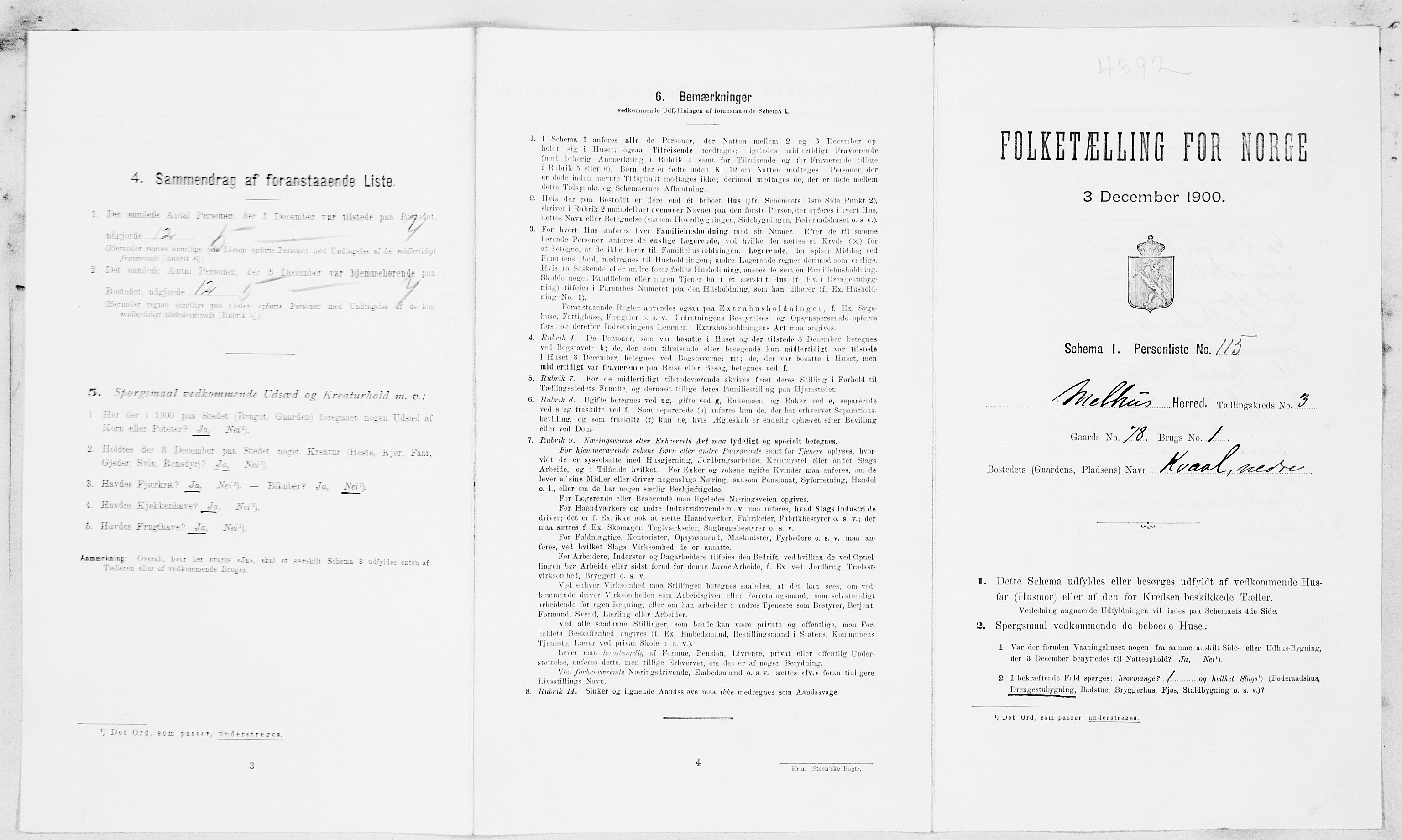 SAT, Folketelling 1900 for 1653 Melhus herred, 1900, s. 635