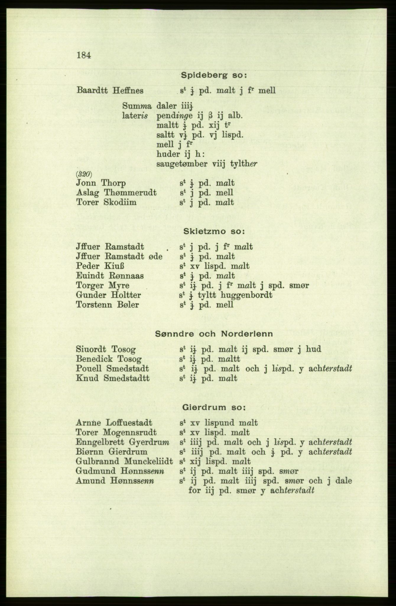 Publikasjoner utgitt av Arkivverket, PUBL/PUBL-001/C/0002: Bind 2: Rekneskap for Akershus len 1560-1561, 1560-1561, s. 184