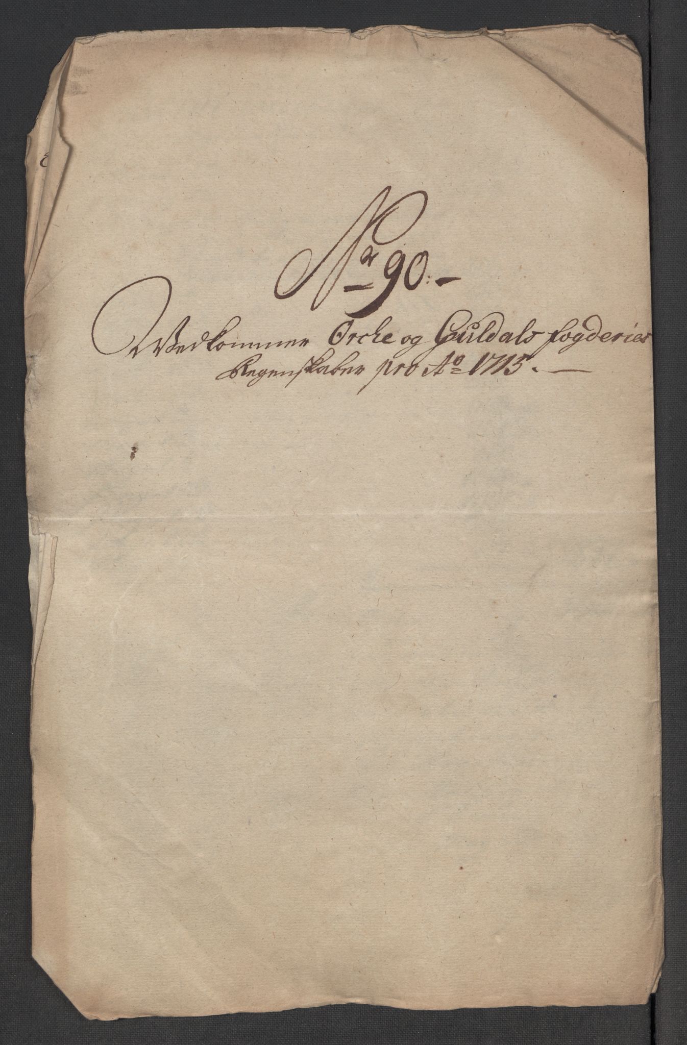 Rentekammeret inntil 1814, Reviderte regnskaper, Fogderegnskap, RA/EA-4092/R60/L3966: Fogderegnskap Orkdal og Gauldal, 1715, s. 558