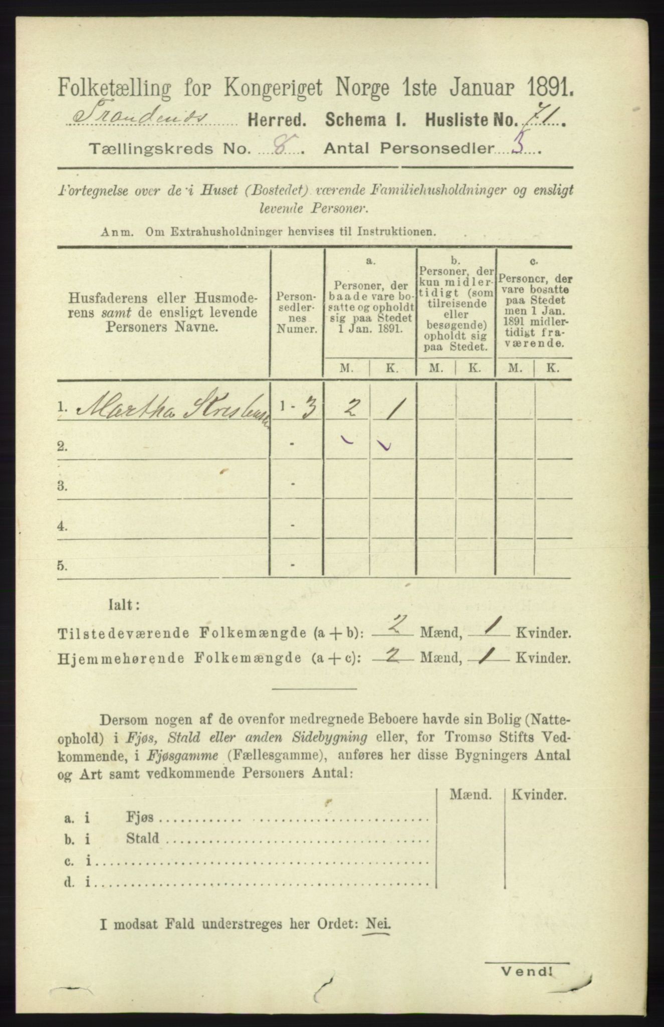 RA, Folketelling 1891 for 1914 Trondenes herred, 1891, s. 5757