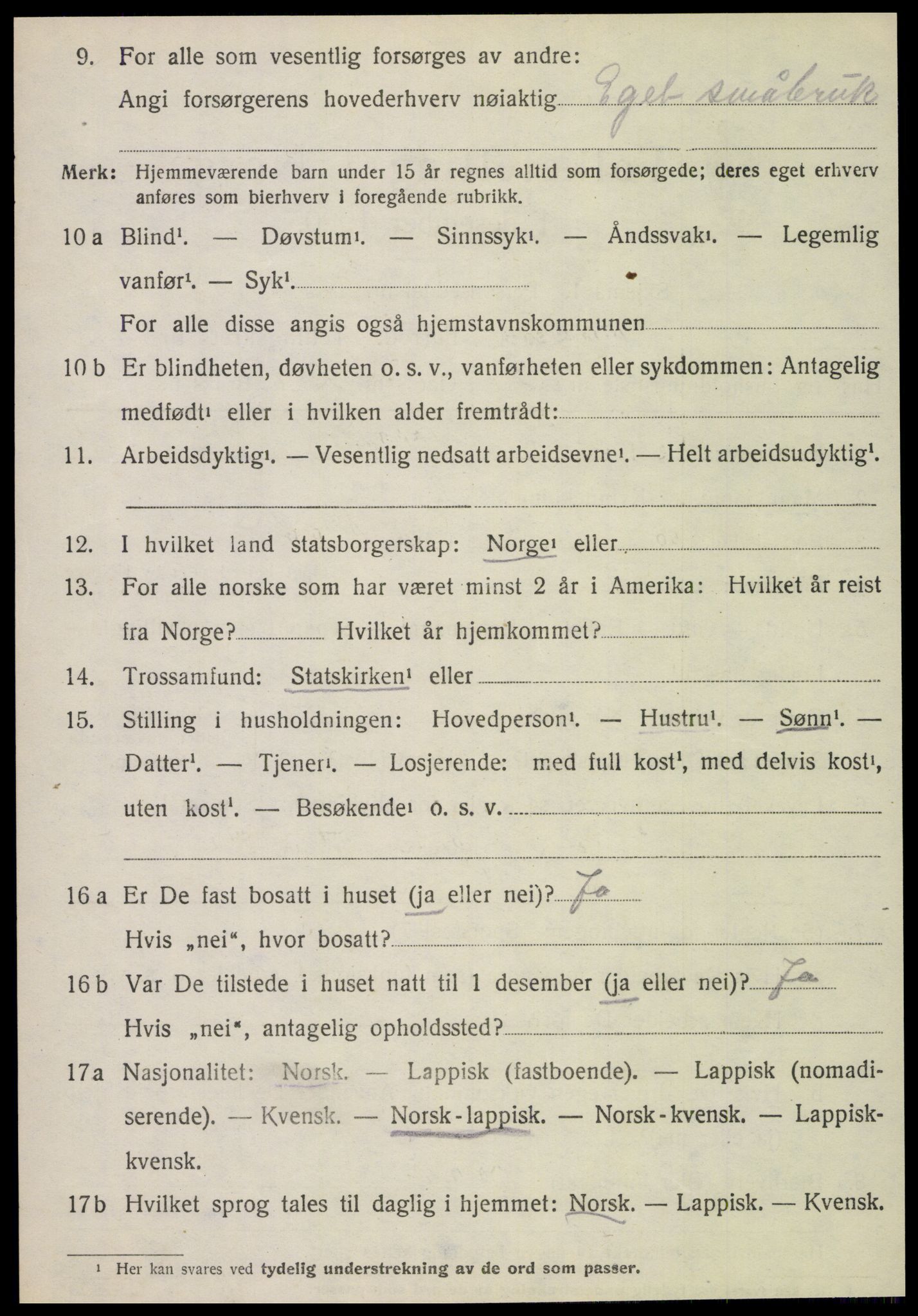 SAT, Folketelling 1920 for 1841 Fauske herred, 1920, s. 8189