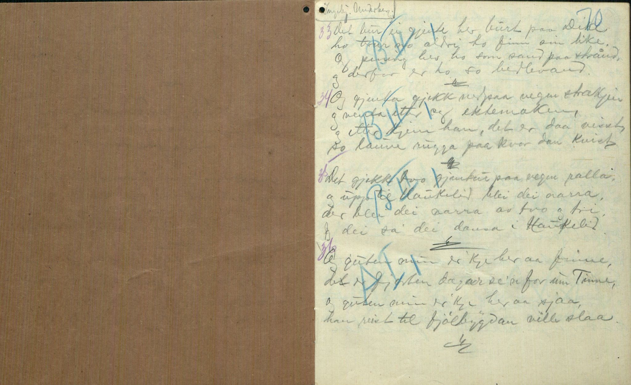 Rikard Berge, TEMU/TGM-A-1003/F/L0005/0002: 160-200 / 161 Oppskrifter av Rikard Berge, Aanund Olsnes m.fl. , 1905-1929, s. 70
