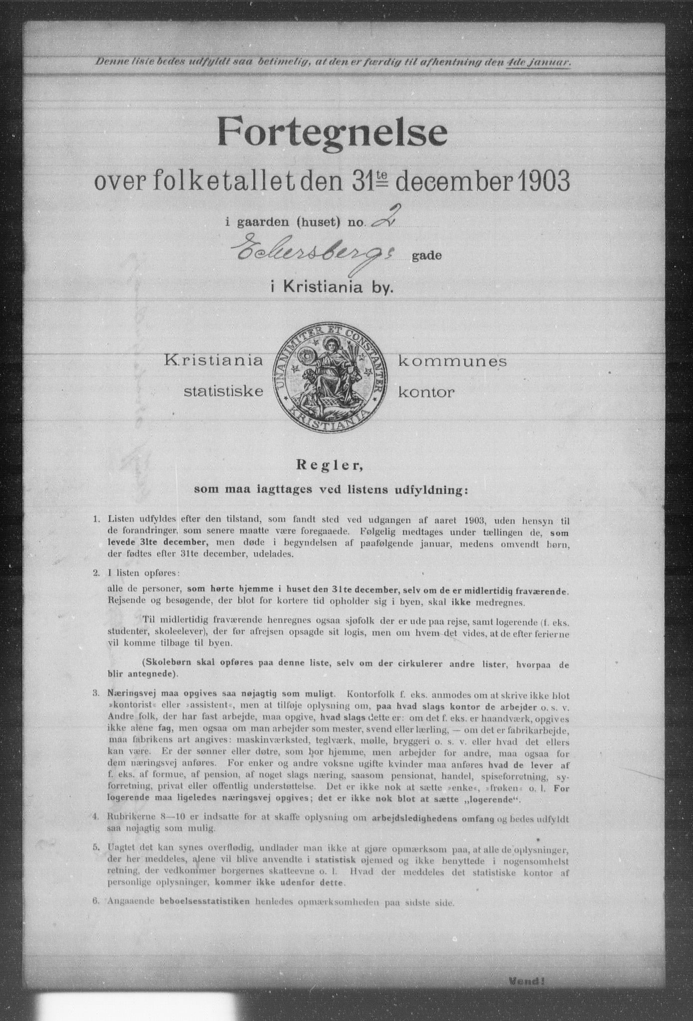 OBA, Kommunal folketelling 31.12.1903 for Kristiania kjøpstad, 1903, s. 3732