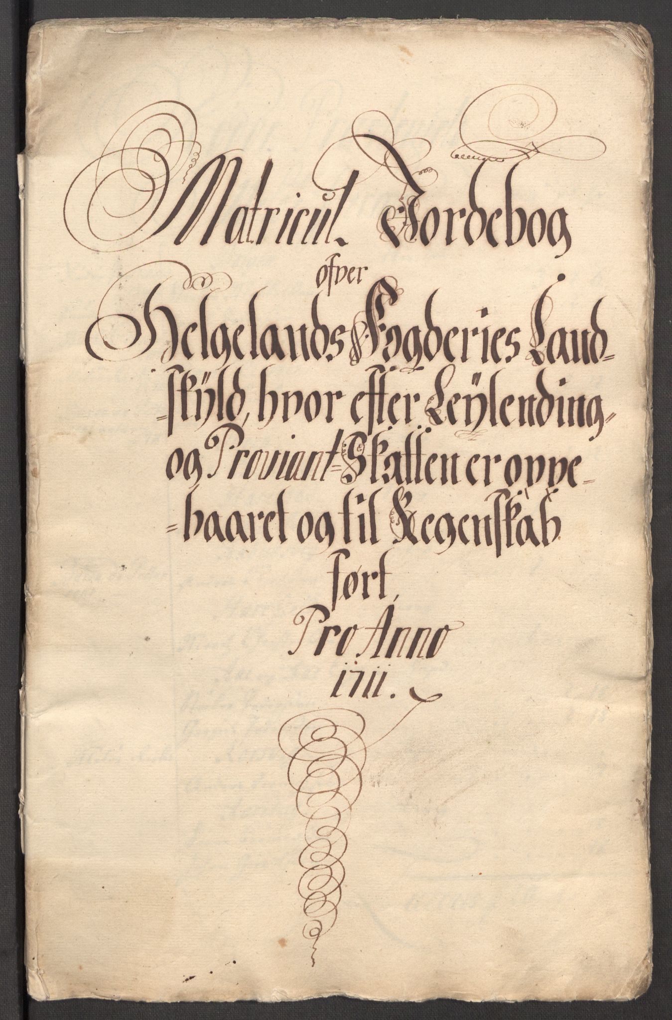 Rentekammeret inntil 1814, Reviderte regnskaper, Fogderegnskap, RA/EA-4092/R65/L4511: Fogderegnskap Helgeland, 1710-1711, s. 251