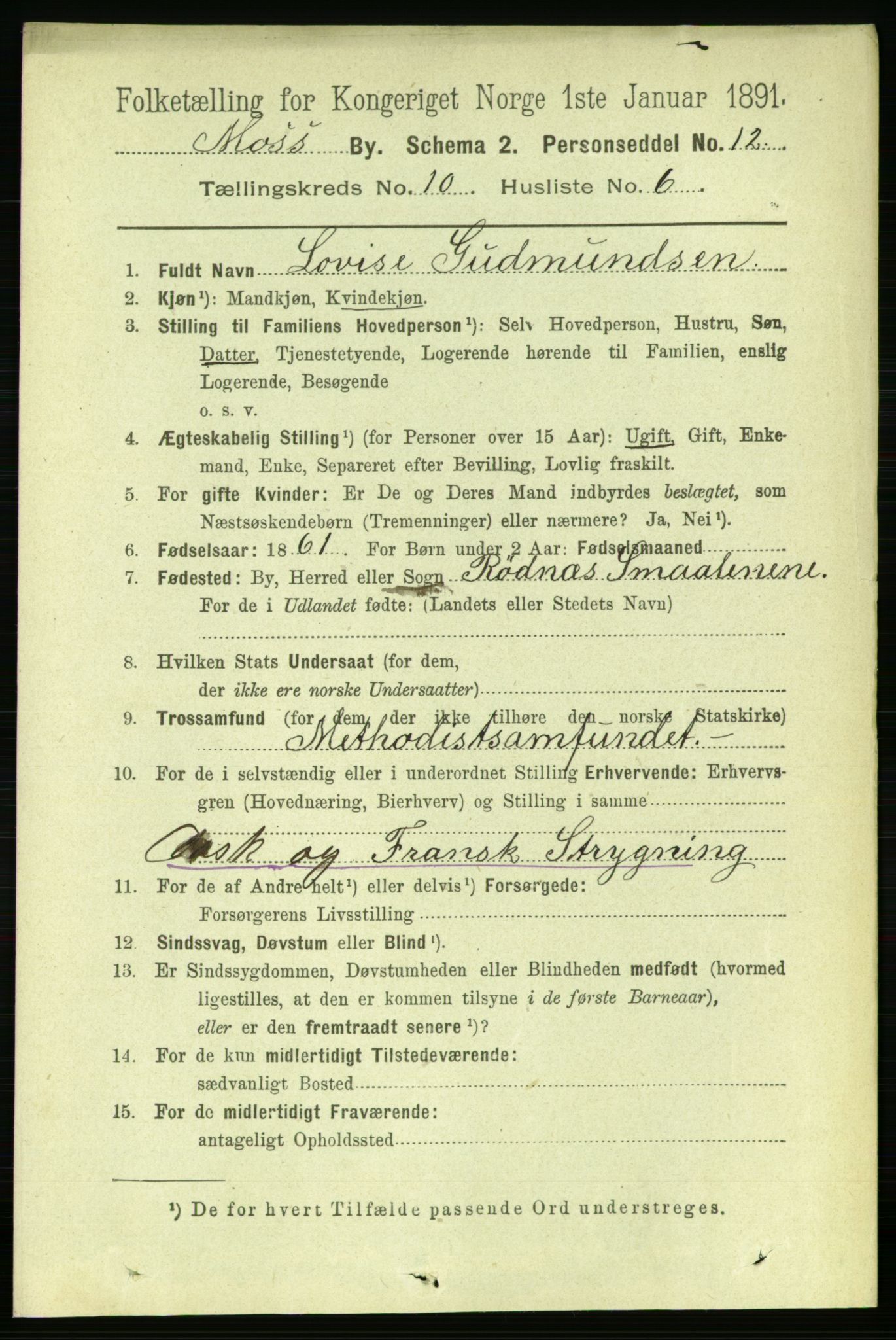 RA, Folketelling 1891 for 0104 Moss kjøpstad, 1891, s. 5595