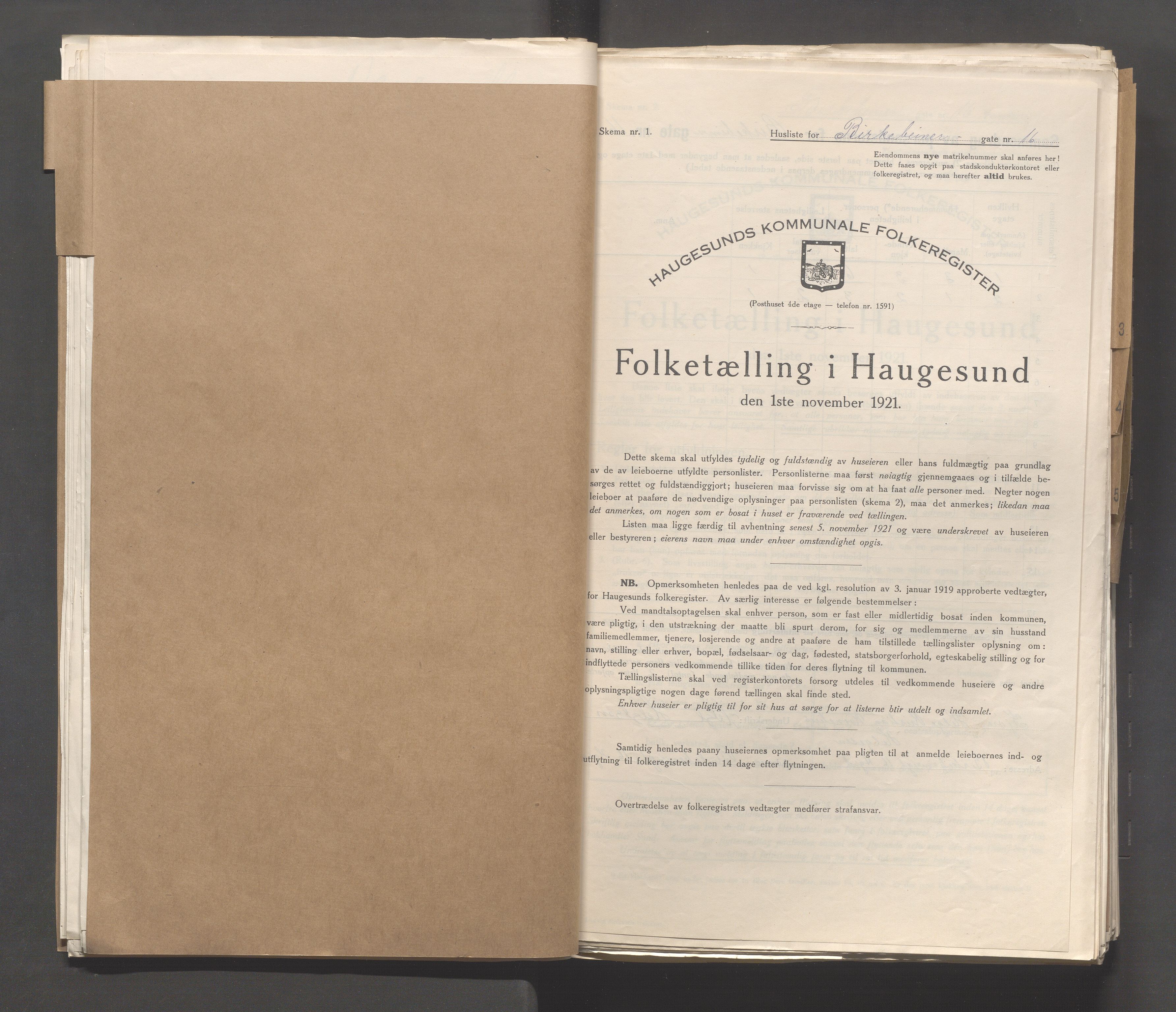 IKAR, Kommunal folketelling 1.11.1921 for Haugesund, 1921, s. 121