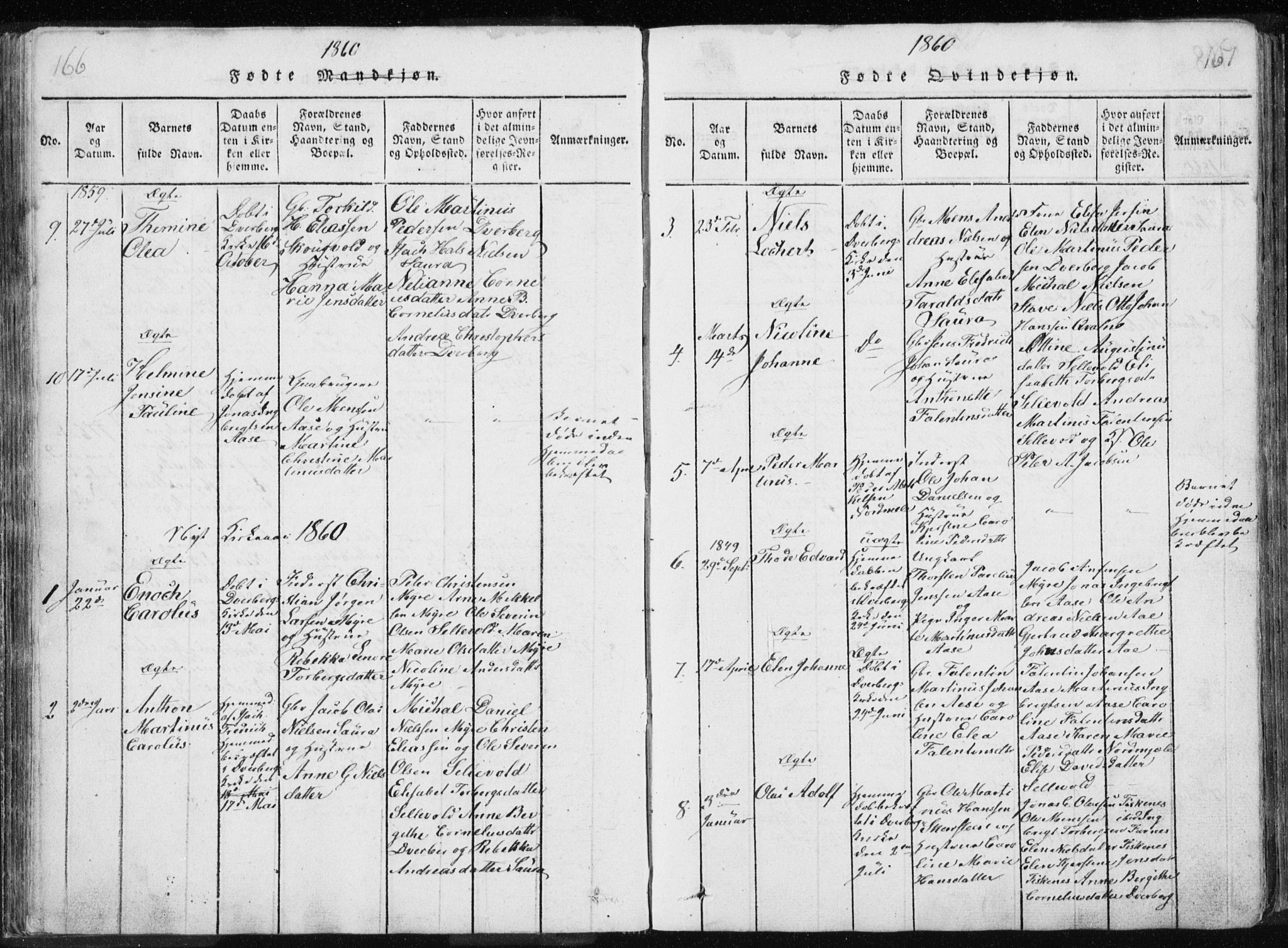 Ministerialprotokoller, klokkerbøker og fødselsregistre - Nordland, SAT/A-1459/897/L1411: Klokkerbok nr. 897C01, 1820-1866, s. 166-167