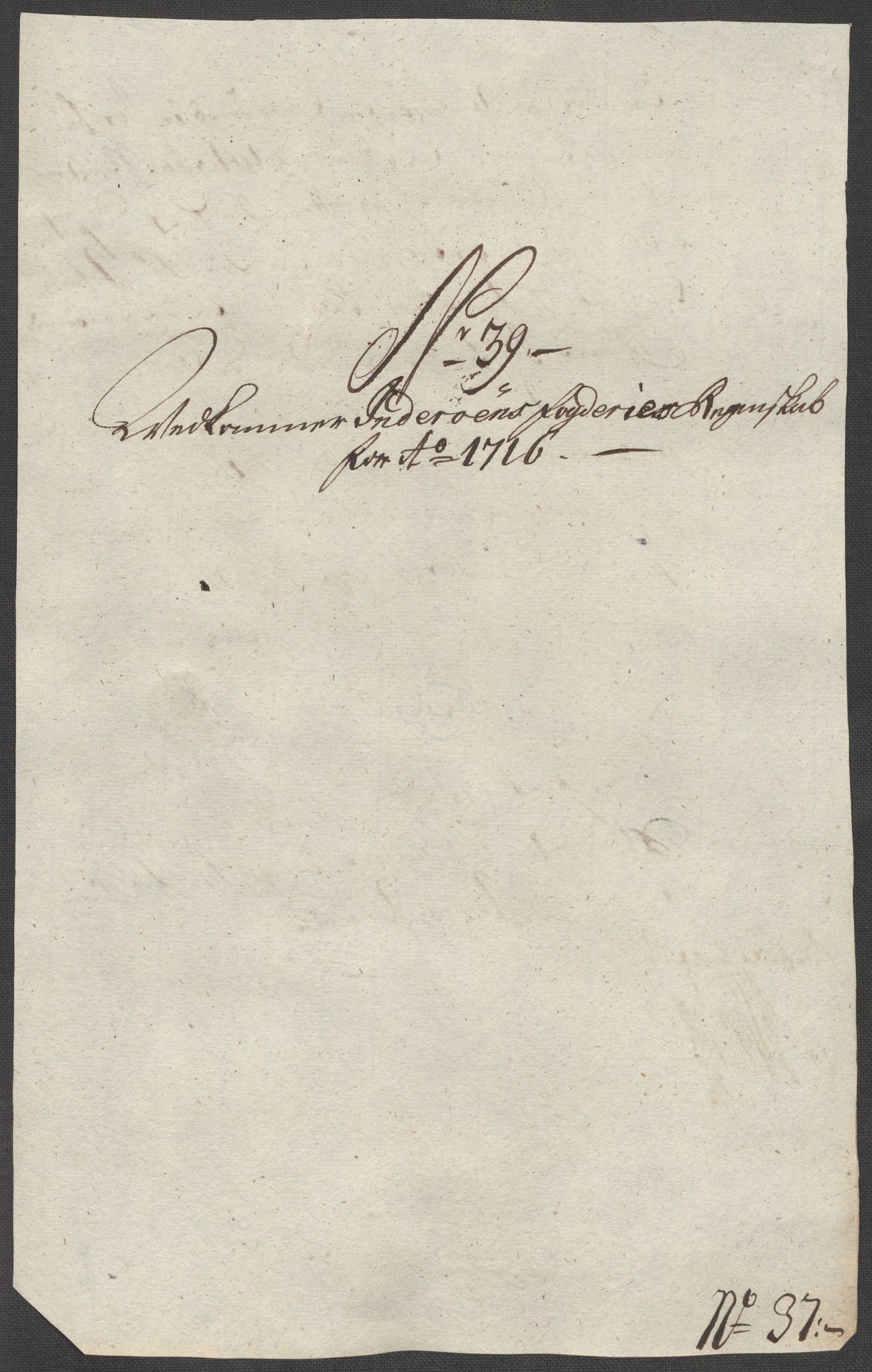 Rentekammeret inntil 1814, Reviderte regnskaper, Fogderegnskap, AV/RA-EA-4092/R63/L4324: Fogderegnskap Inderøy, 1716, s. 299