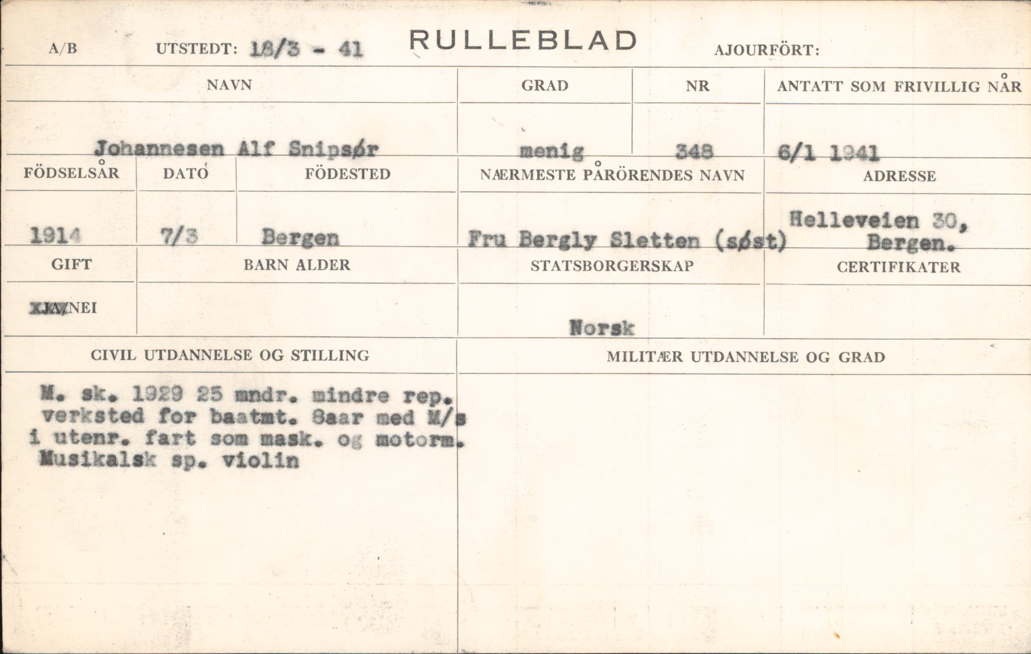 Forsvaret, Forsvarets overkommando/Luftforsvarsstaben, AV/RA-RAFA-4079/P/Pa/L0036: Personellpapirer, 1914, s. 373