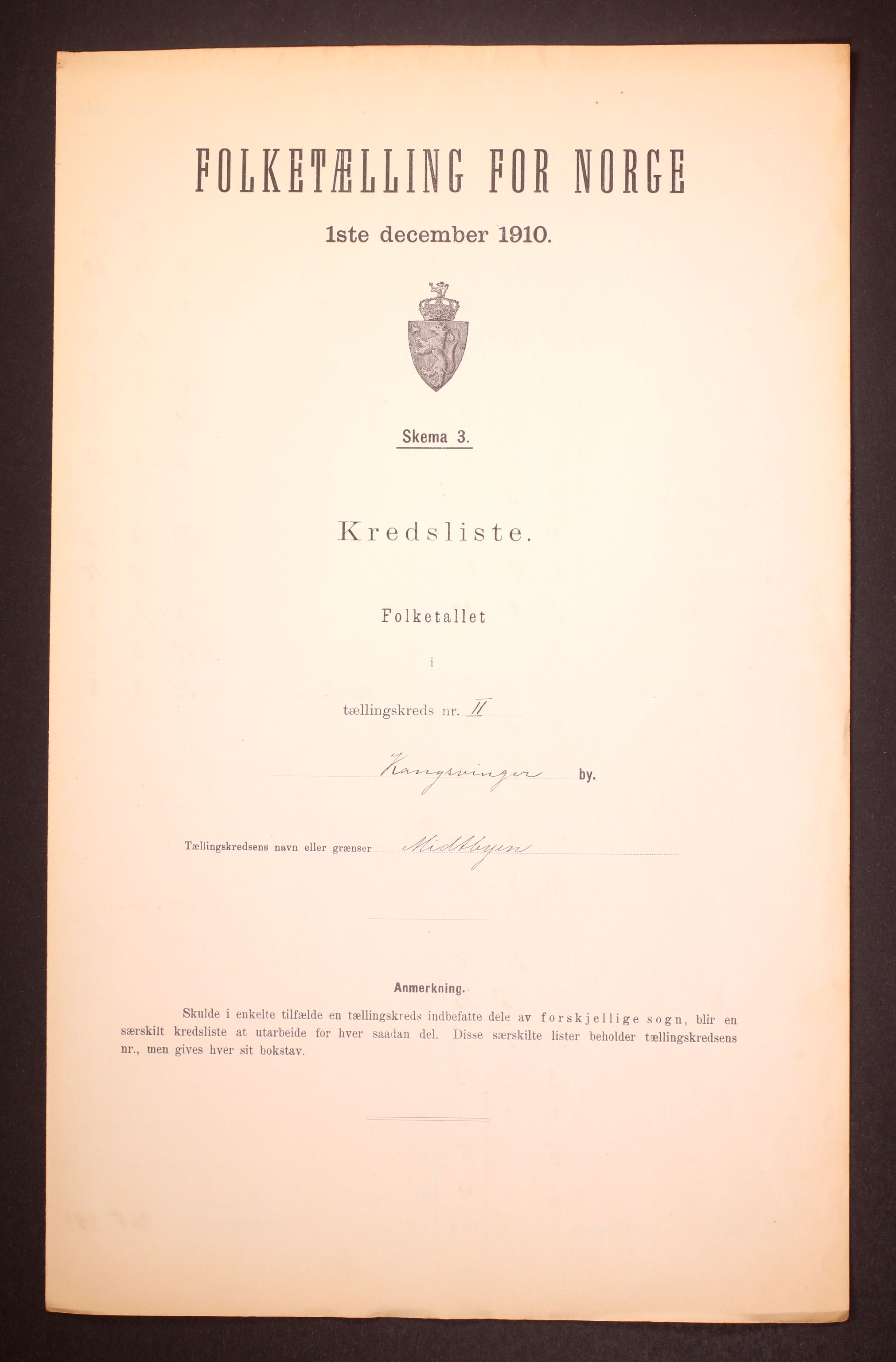 RA, Folketelling 1910 for 0402 Kongsvinger kjøpstad, 1910, s. 7