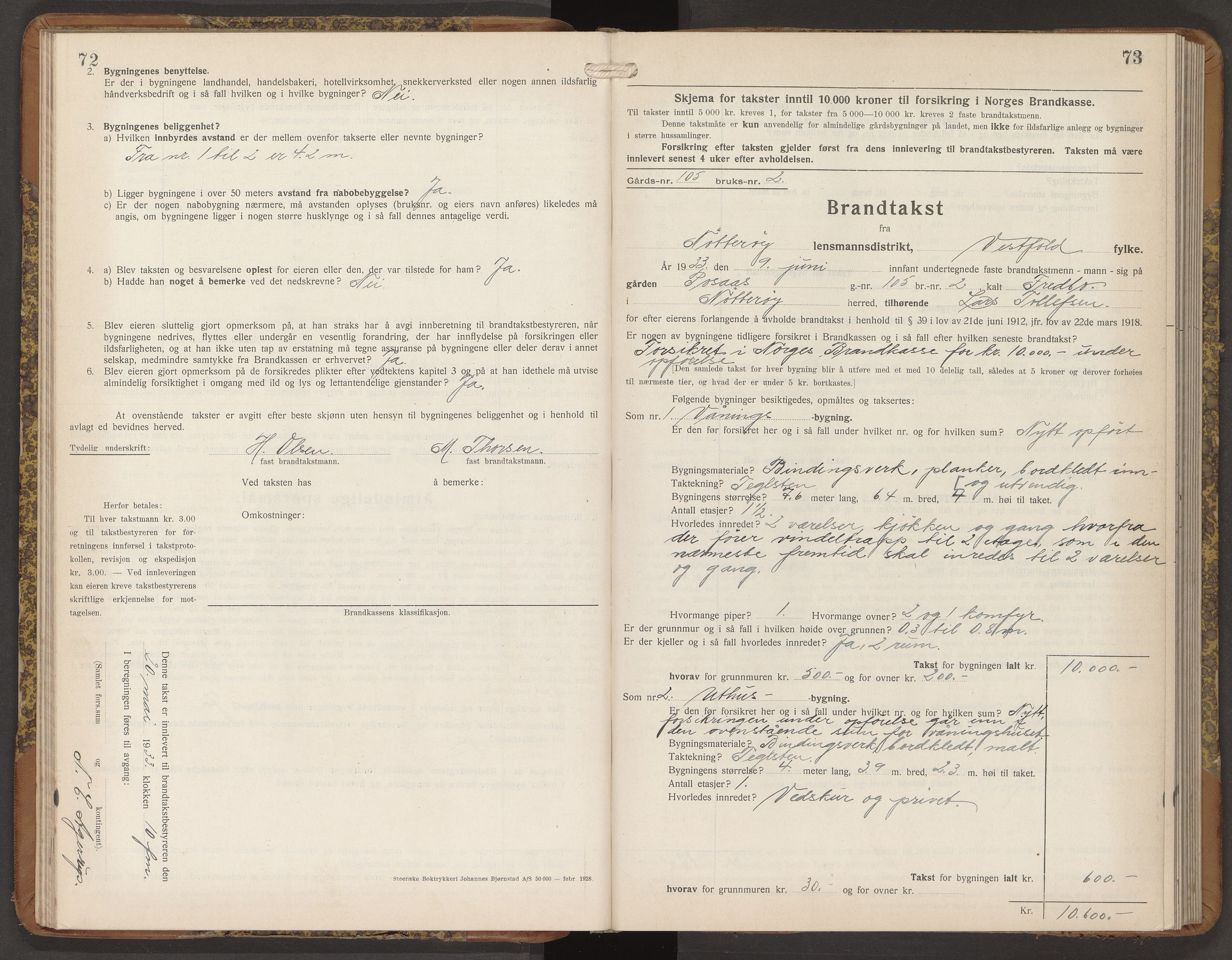 Nøtterøy lensmannskontor, AV/SAKO-A-540/Y/Yg/Ygb/L0009: Skjematakstprotokoll, 1932-1935, s. 72-73