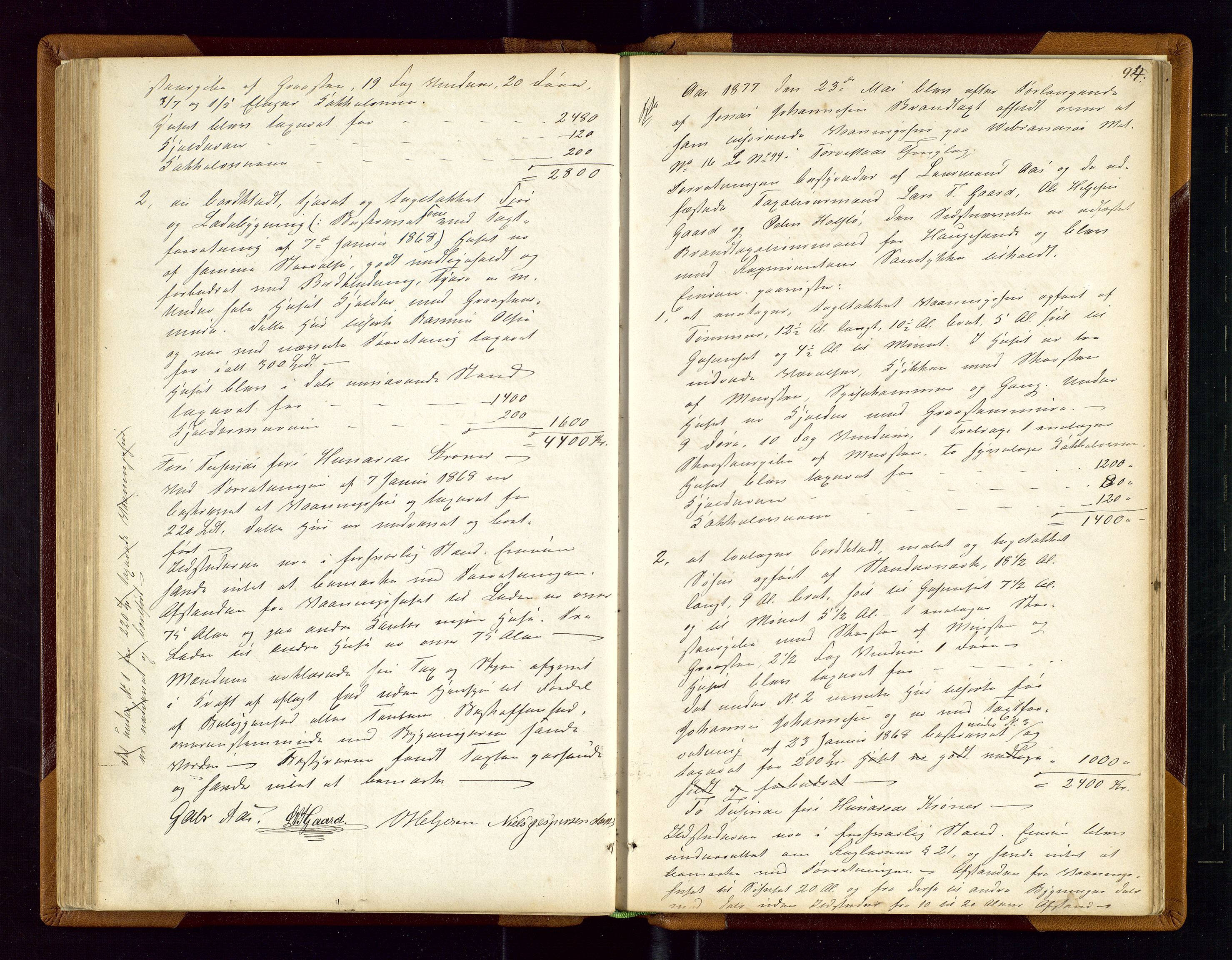 Torvestad lensmannskontor, SAST/A-100307/1/Goa/L0001: "Brandtaxationsprotokol for Torvestad Thinglag", 1867-1883, s. 93b-94a