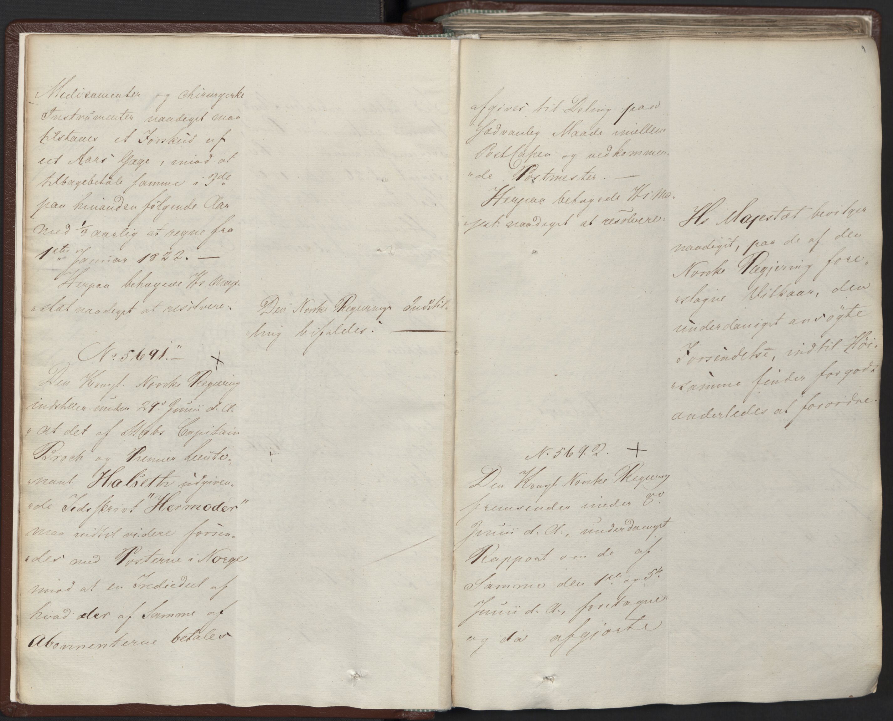 Statsrådssekretariatet, AV/RA-S-1001/A/Ab/L0012: Kgl. res. nr. 5679-6008 II, 1821, s. 8b-9a