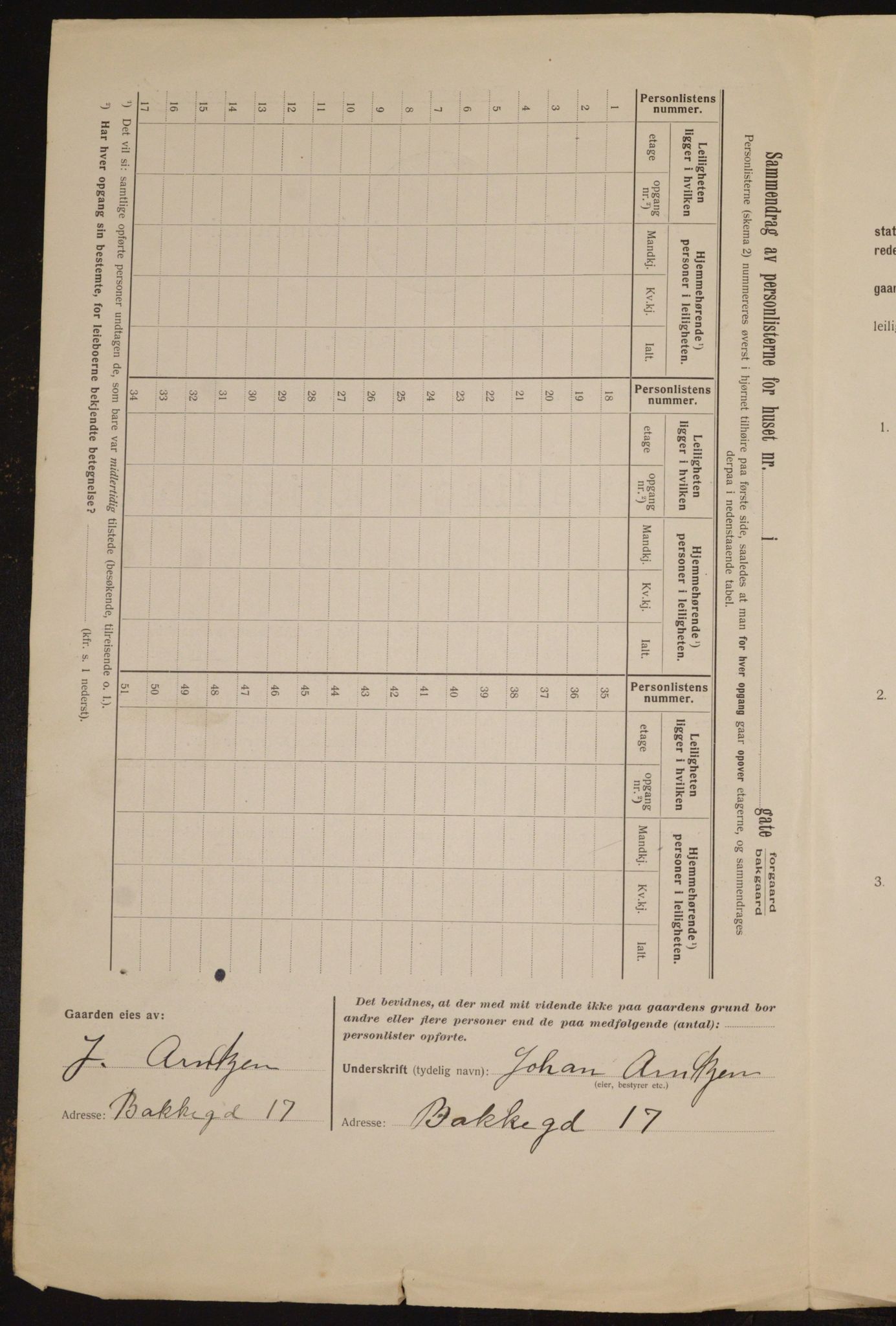 OBA, Kommunal folketelling 1.2.1912 for Kristiania, 1912, s. 96661