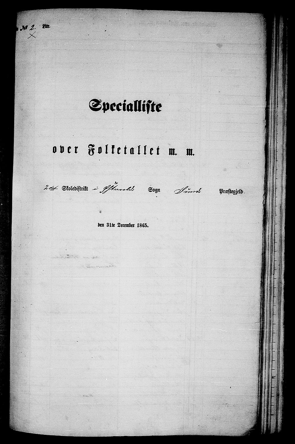 RA, Folketelling 1865 for 1245P Sund prestegjeld, 1865, s. 107