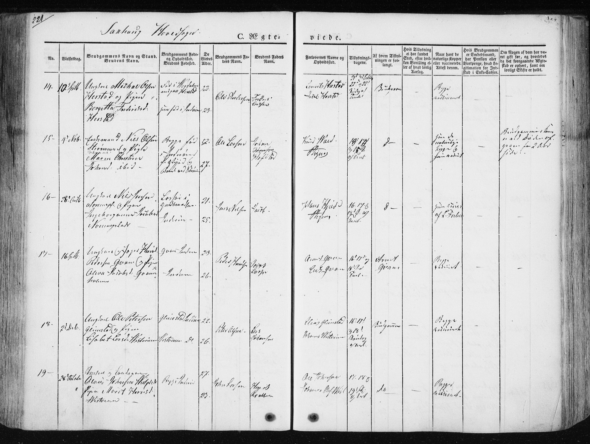 Ministerialprotokoller, klokkerbøker og fødselsregistre - Nord-Trøndelag, SAT/A-1458/730/L0280: Ministerialbok nr. 730A07 /1, 1840-1854, s. 221