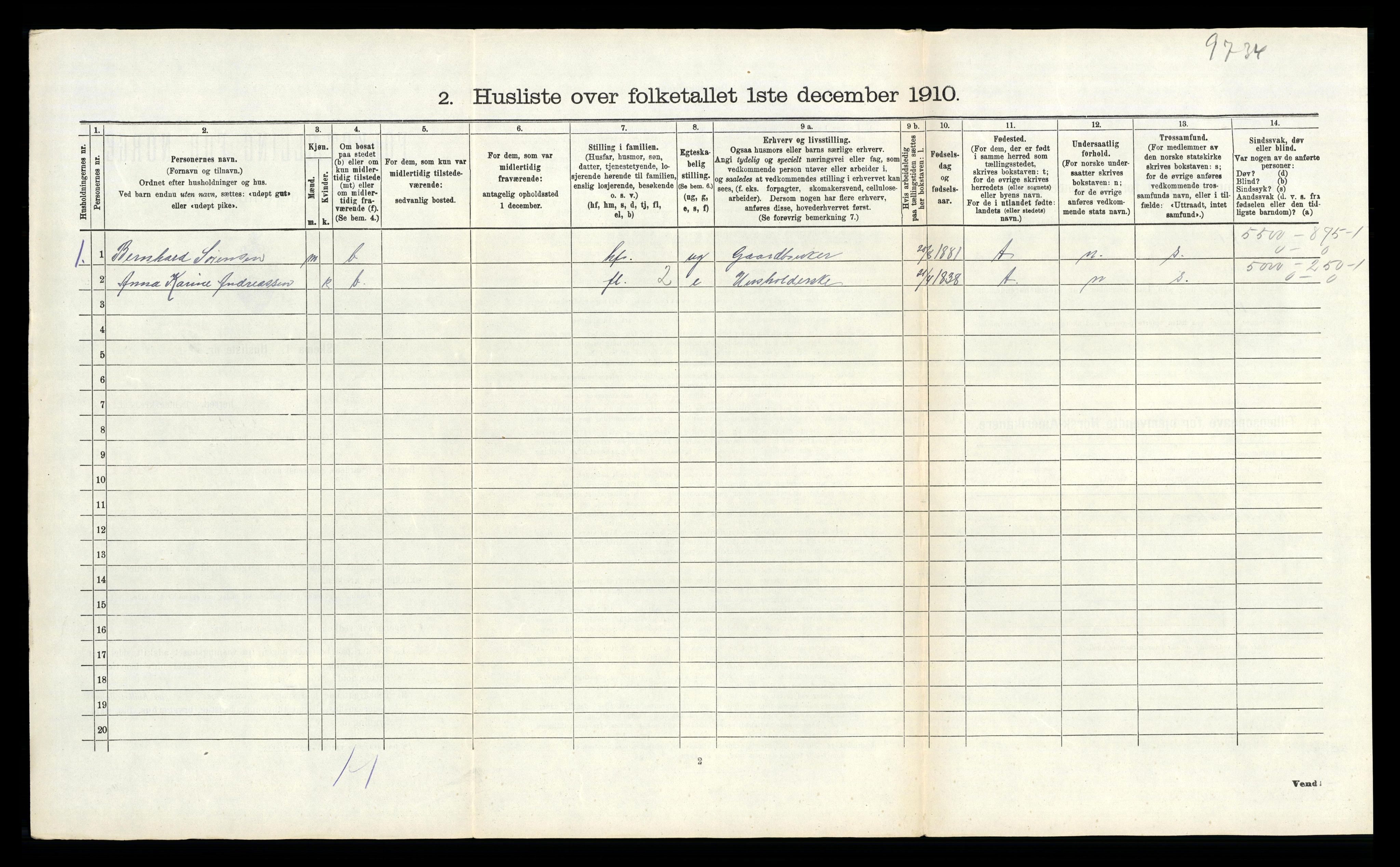 RA, Folketelling 1910 for 0720 Stokke herred, 1910, s. 1099