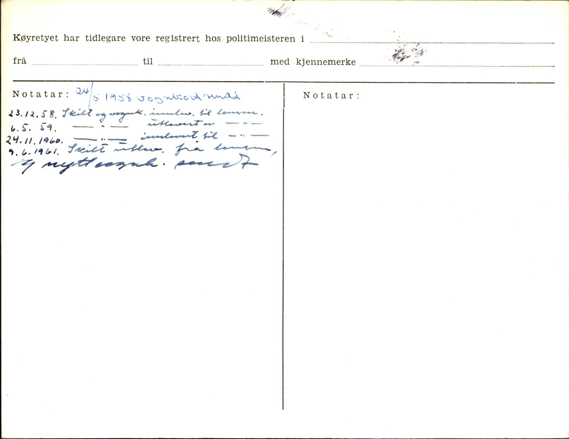 Statens vegvesen, Sogn og Fjordane vegkontor, AV/SAB-A-5301/4/F/L0006: Registerkort utmeldte Fjordane S8300-9500, 1930-1961, s. 25