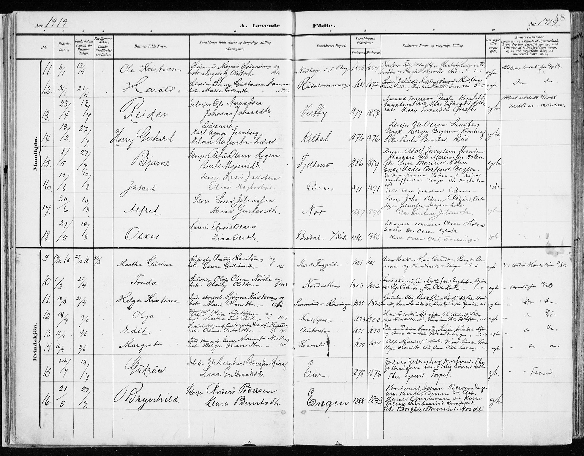 Nord-Odal prestekontor, SAH/PREST-032/H/Ha/Haa/L0009: Ministerialbok nr. 9, 1902-1926, s. 48