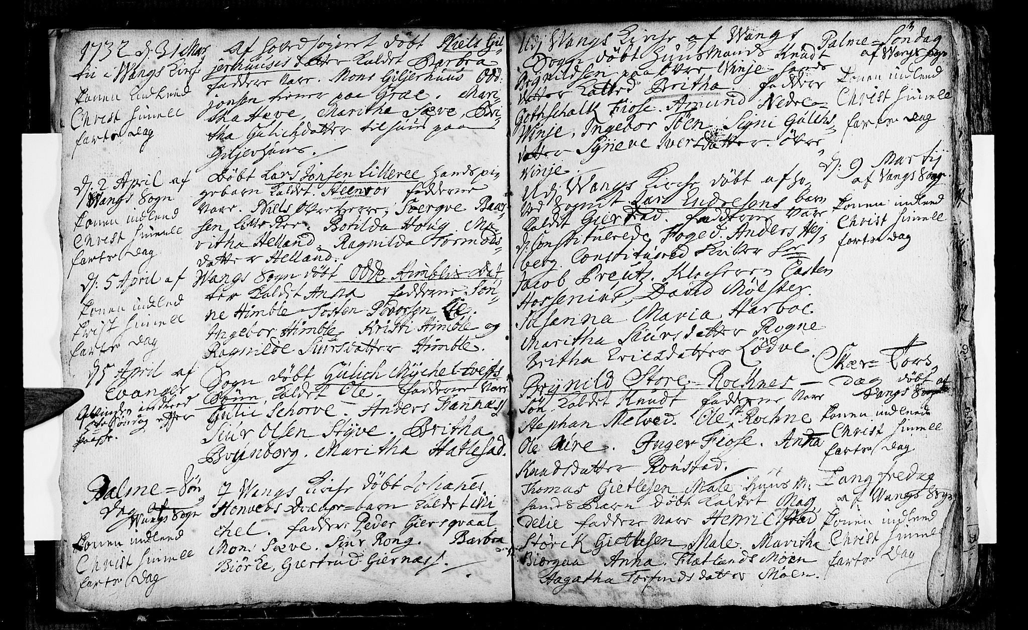 Voss sokneprestembete, AV/SAB-A-79001/H/Haa: Ministerialbok nr. A 4, 1732-1736, s. 8