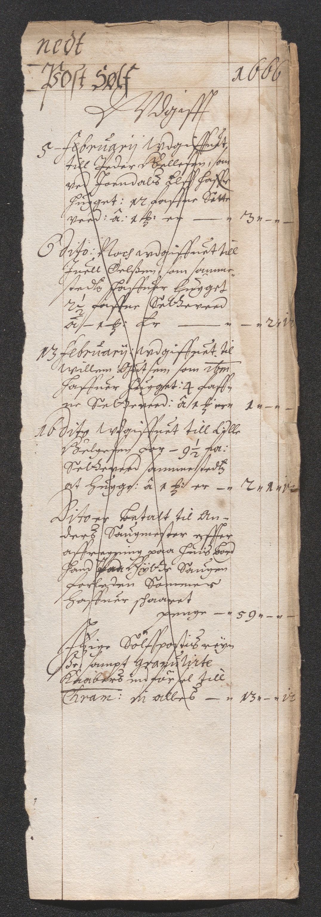 Kongsberg Sølvverk 1623-1816, SAKO/EA-3135/001/D/Dc/Dcd/L0039: Utgiftsregnskap for gruver m.m., 1666, s. 228