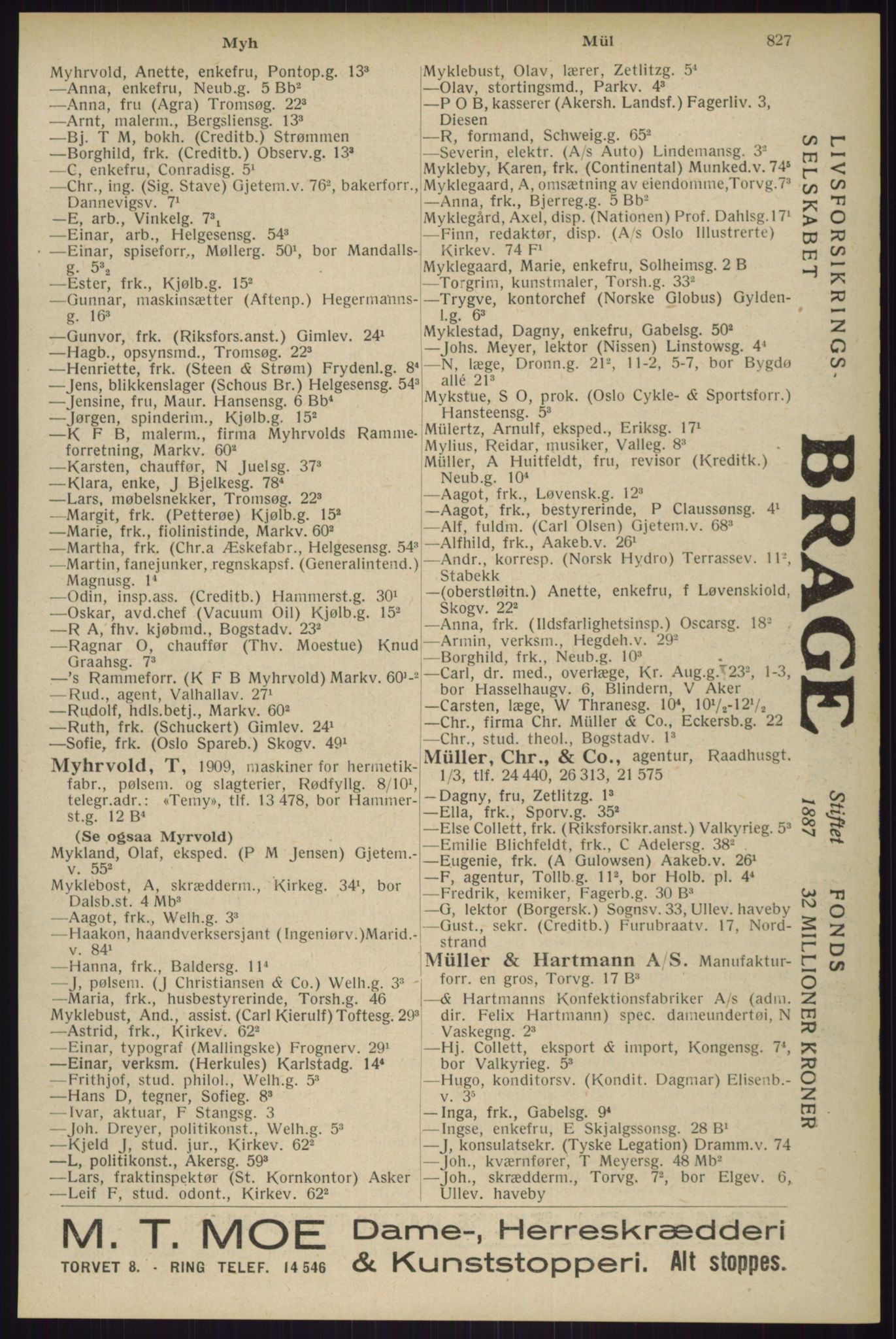 Kristiania/Oslo adressebok, PUBL/-, 1929, s. 827