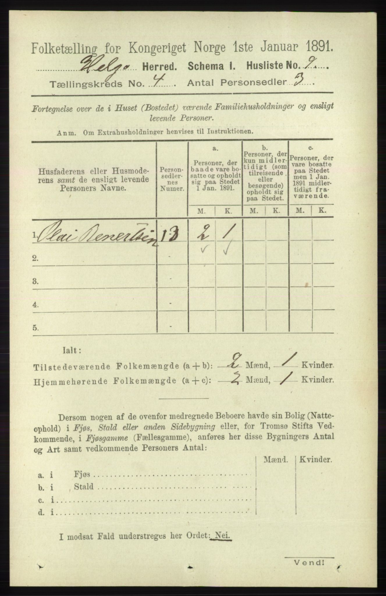 RA, Folketelling 1891 for 1935 Helgøy herred, 1891, s. 985