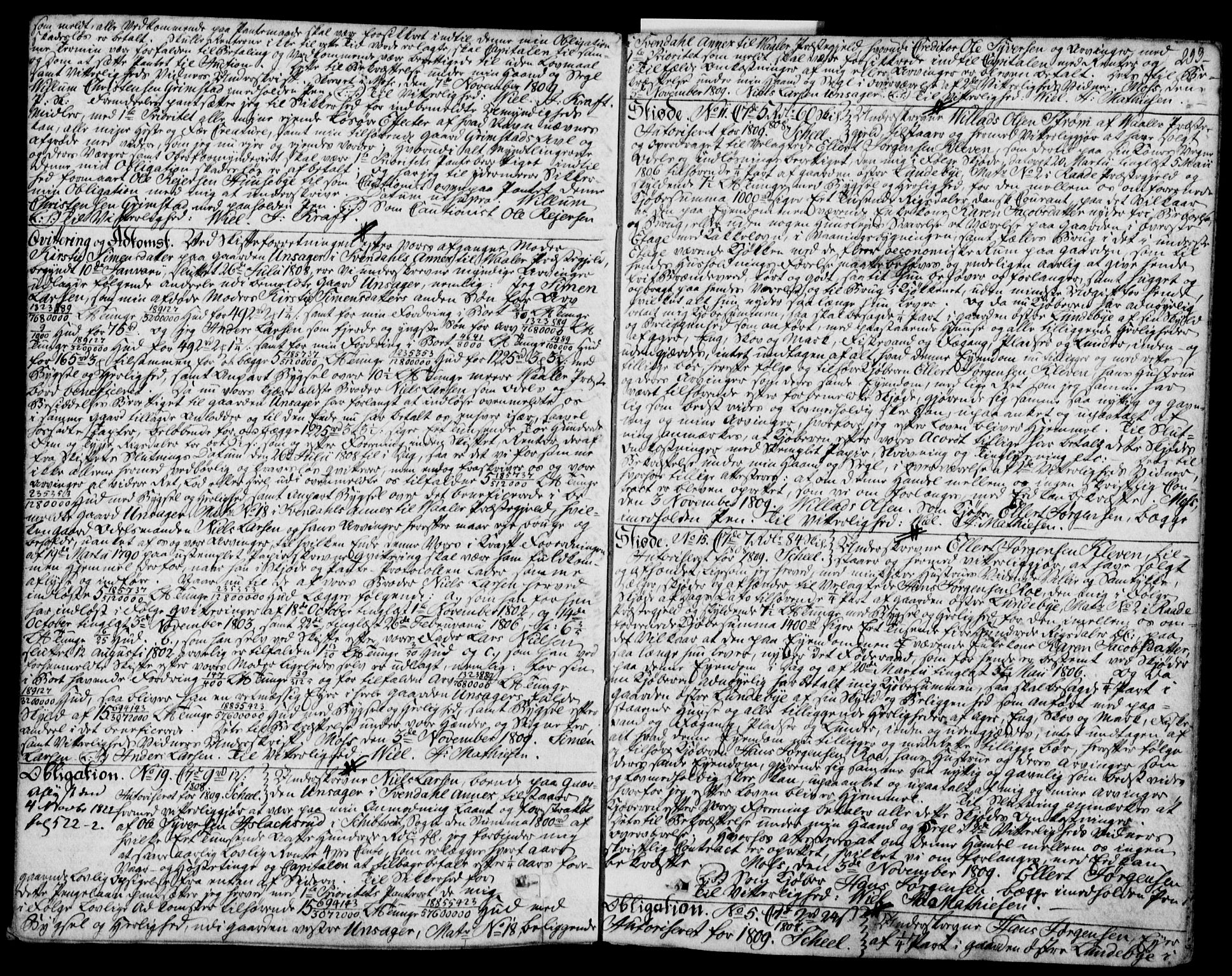 Moss sorenskriveri, SAO/A-10168: Pantebok nr. 5a, 1805-1810, s. 293