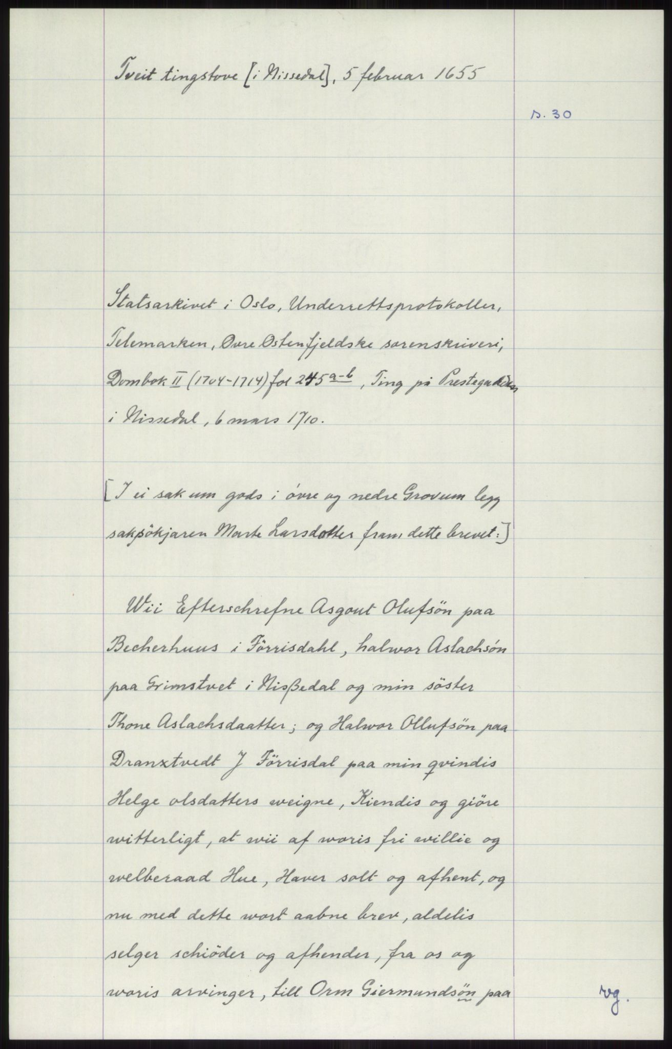 Samlinger til kildeutgivelse, Diplomavskriftsamlingen, AV/RA-EA-4053/H/Ha, s. 2286
