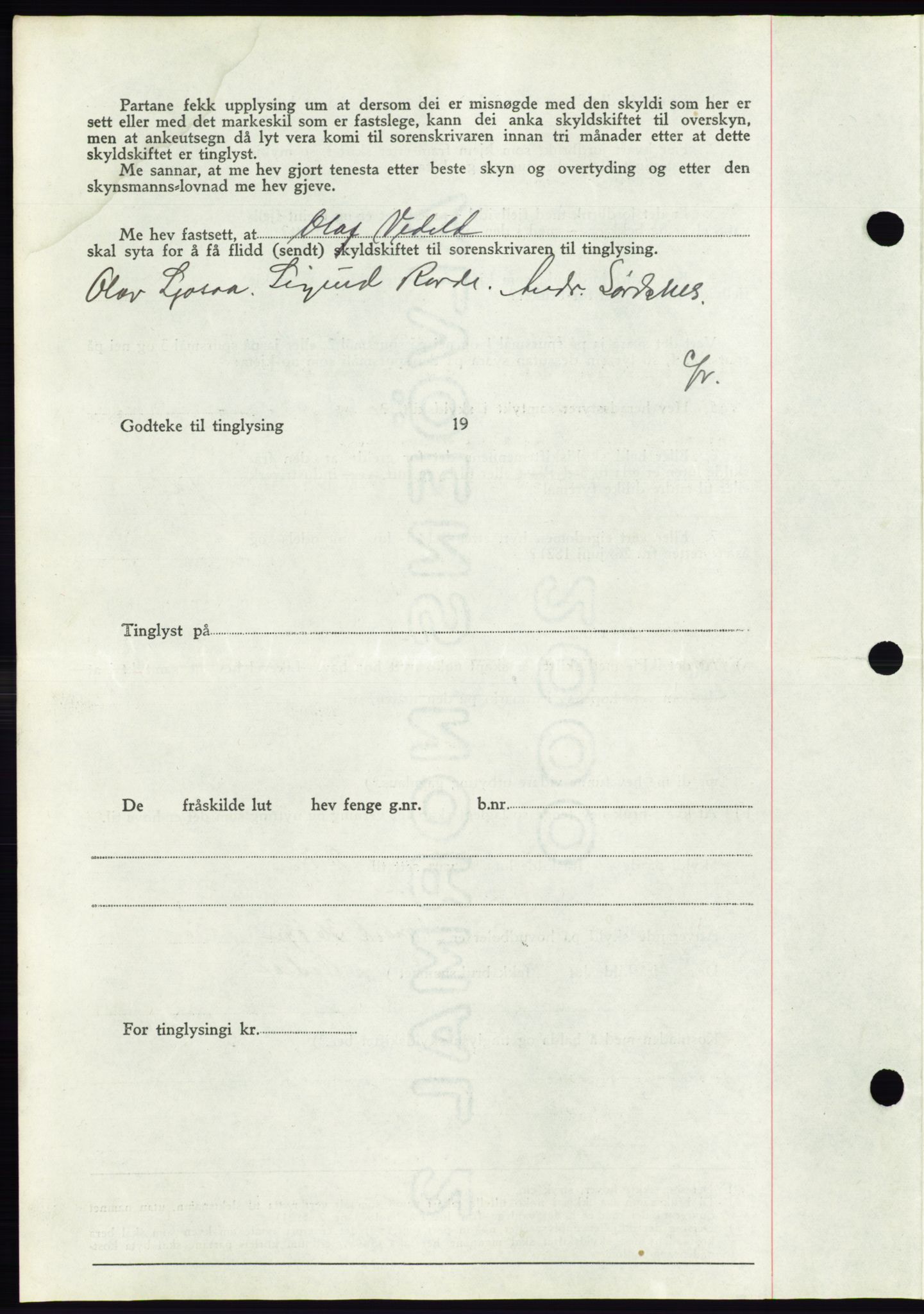 Søre Sunnmøre sorenskriveri, AV/SAT-A-4122/1/2/2C/L0064: Pantebok nr. 58, 1937-1938, Dagboknr: 1960/1937