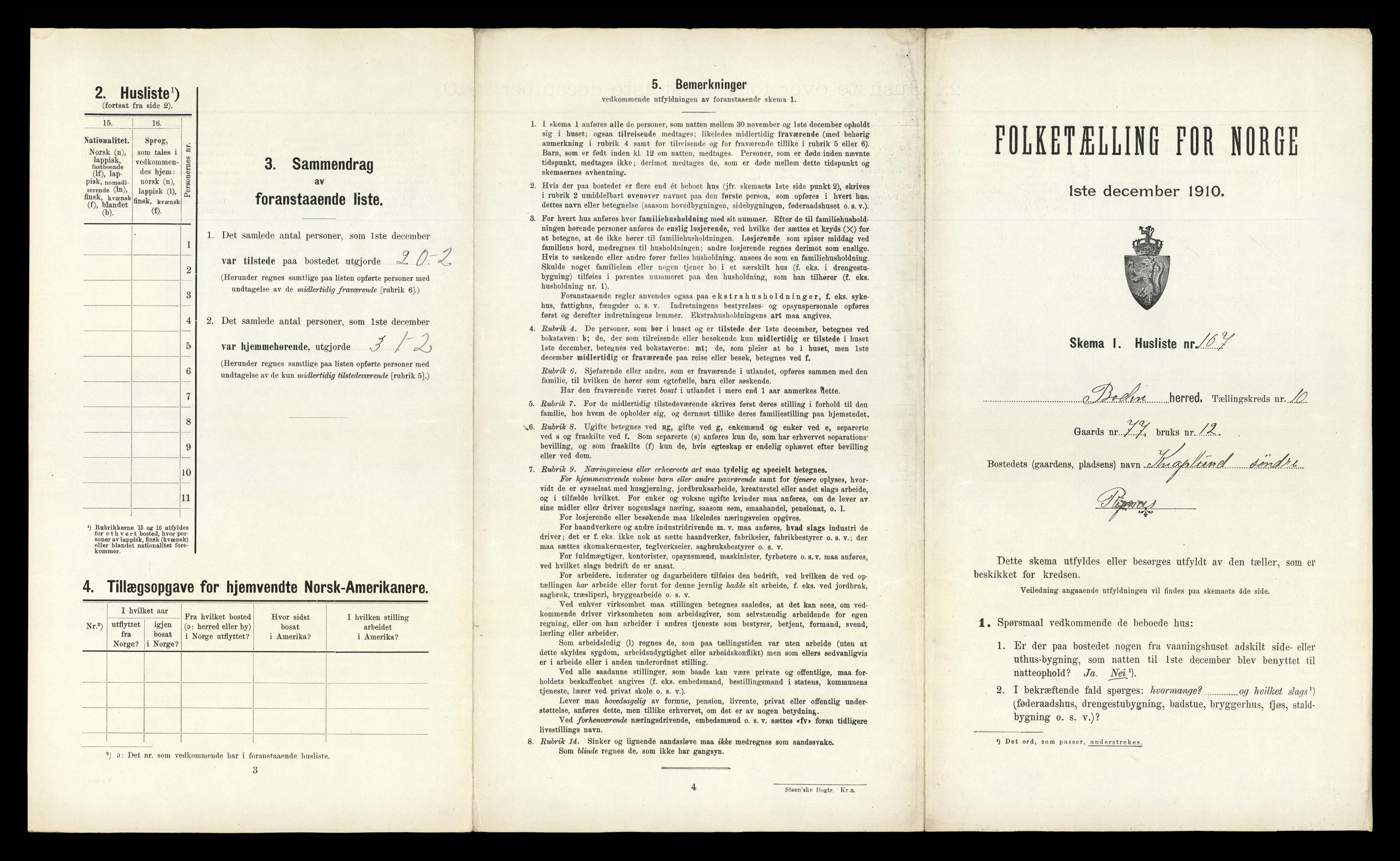 RA, Folketelling 1910 for 1843 Bodin herred, 1910, s. 1351