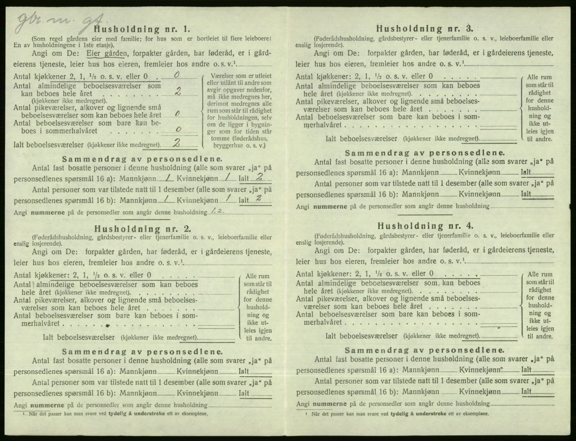 SAB, Folketelling 1920 for 1237 Evanger herred, 1920, s. 68