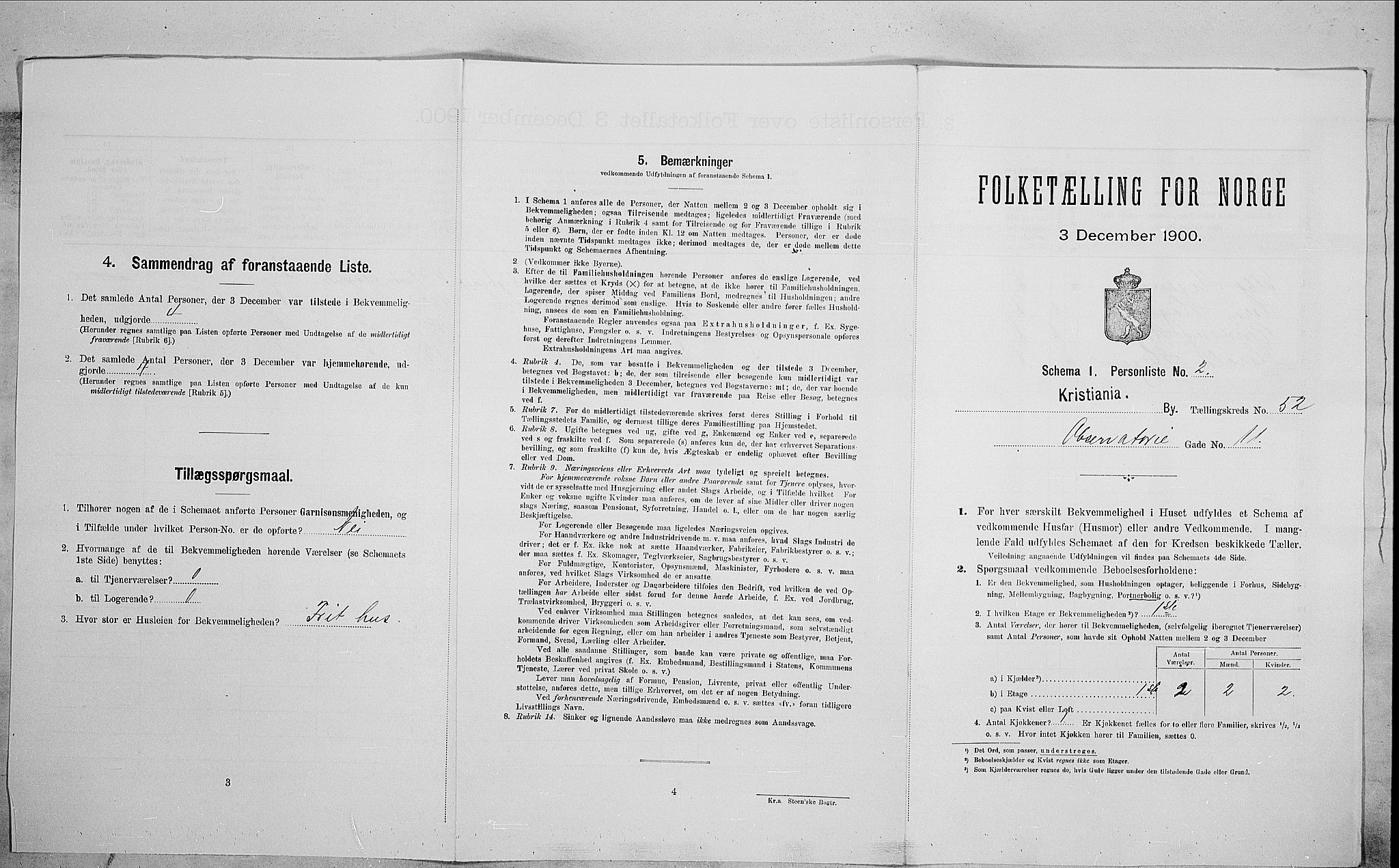 SAO, Folketelling 1900 for 0301 Kristiania kjøpstad, 1900, s. 67207