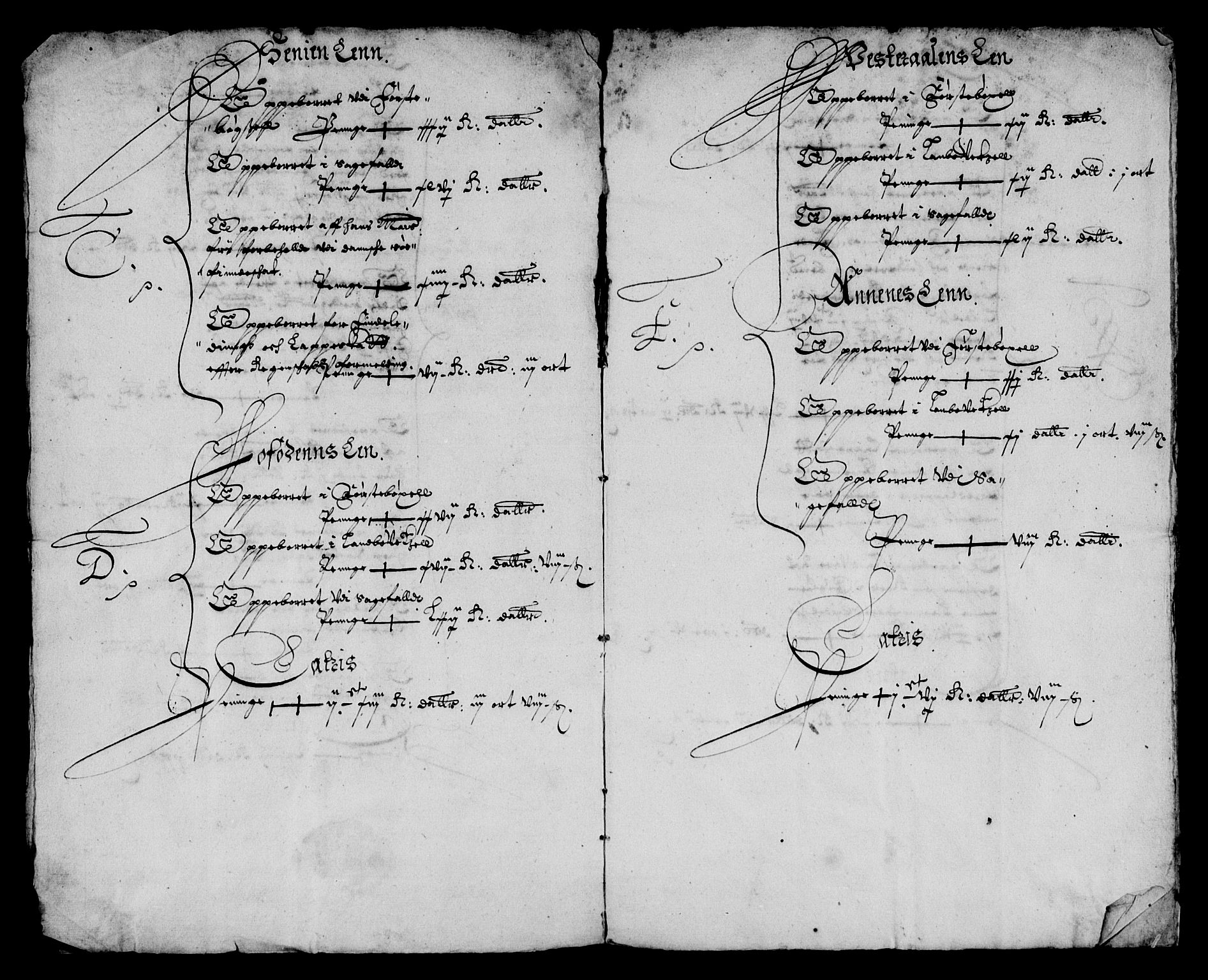 Rentekammeret inntil 1814, Reviderte regnskaper, Lensregnskaper, AV/RA-EA-5023/R/Rb/Rbz/L0026: Nordlandenes len, 1629-1636