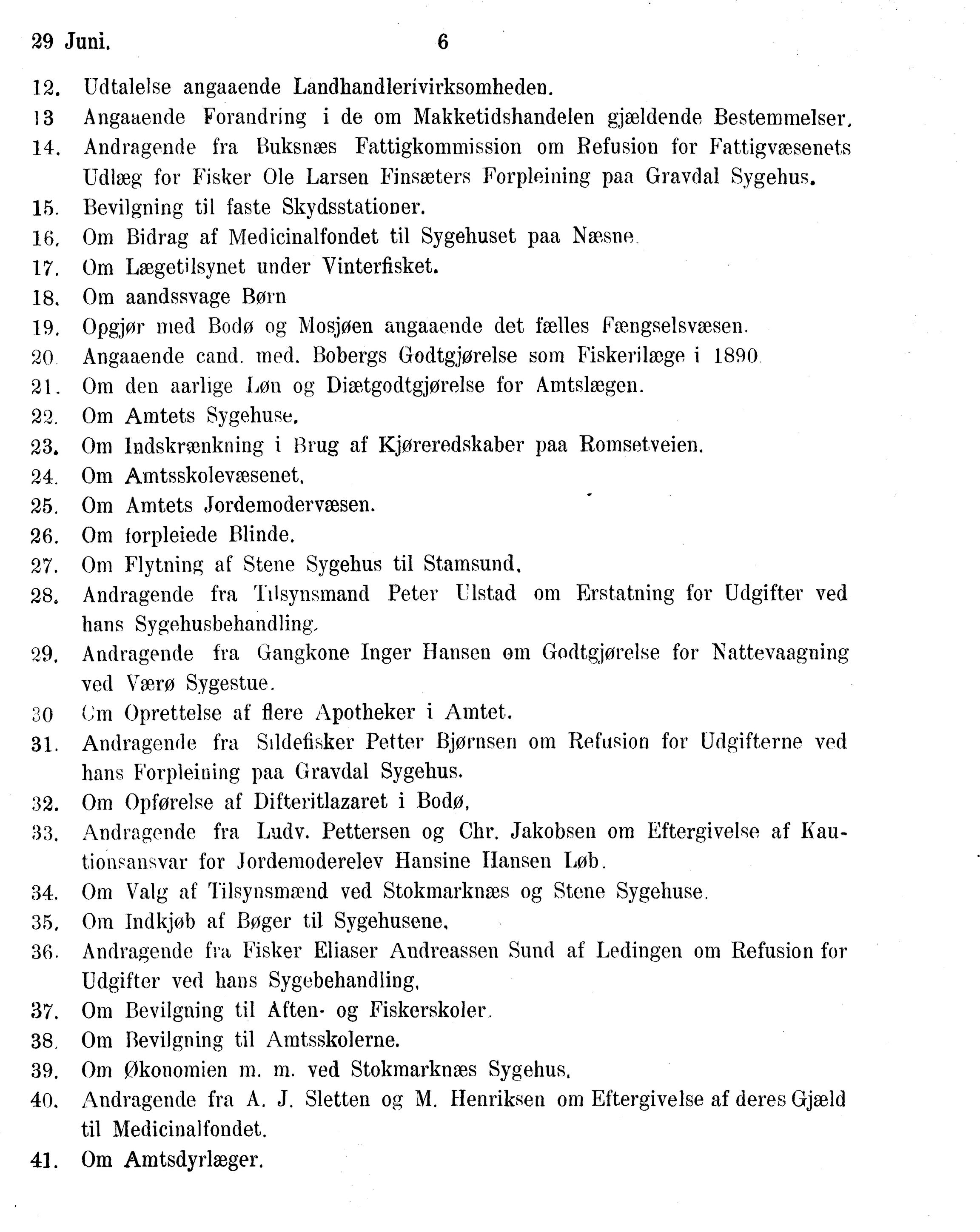 Nordland Fylkeskommune. Fylkestinget, AIN/NFK-17/176/A/Ac/L0016: Fylkestingsforhandlinger 1891-1893, 1891-1893