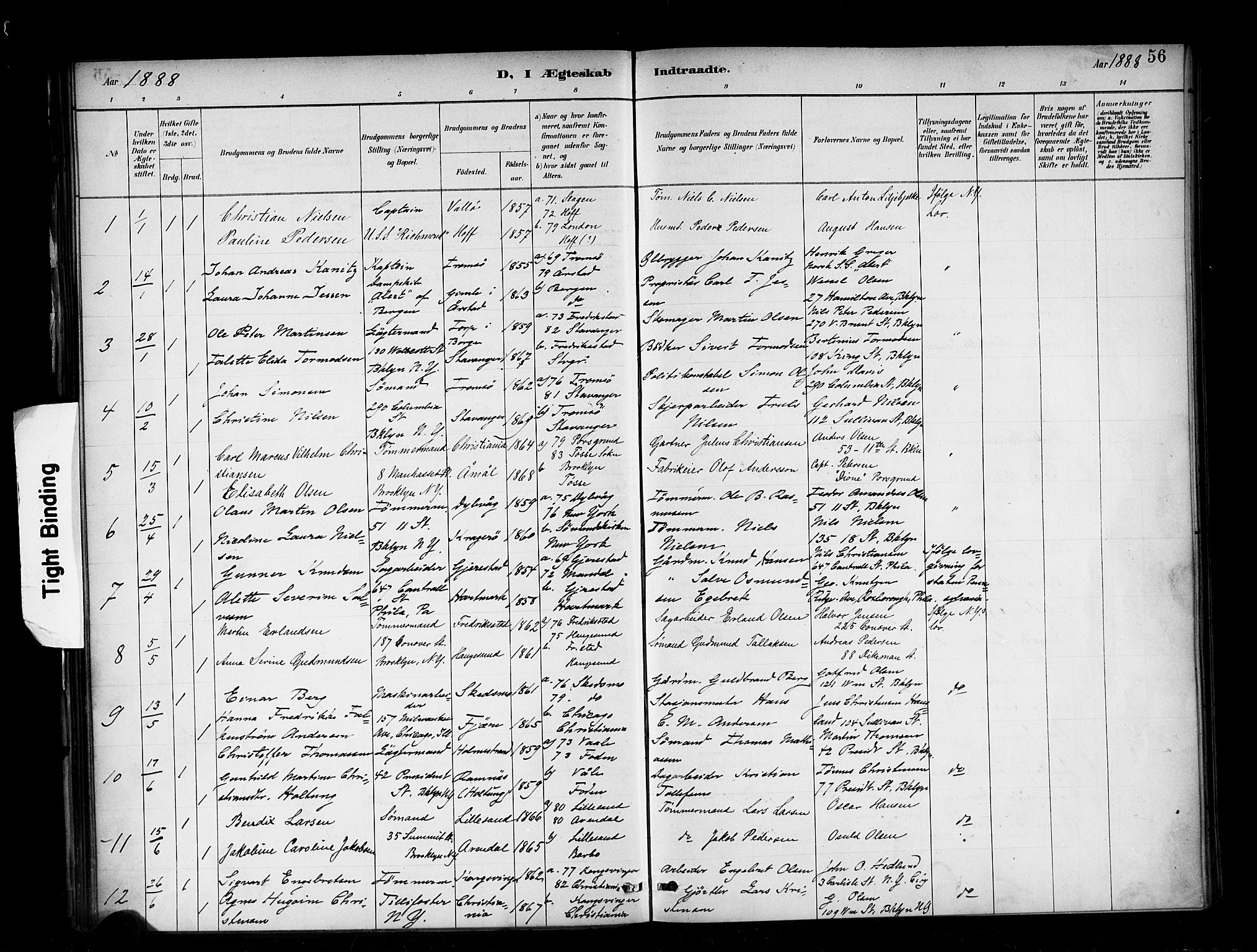 Den norske sjømannsmisjon i utlandet/New York, AV/SAB-SAB/PA-0110/H/Ha/L0002: Ministerialbok nr. A 2, 1886-1888, s. 56