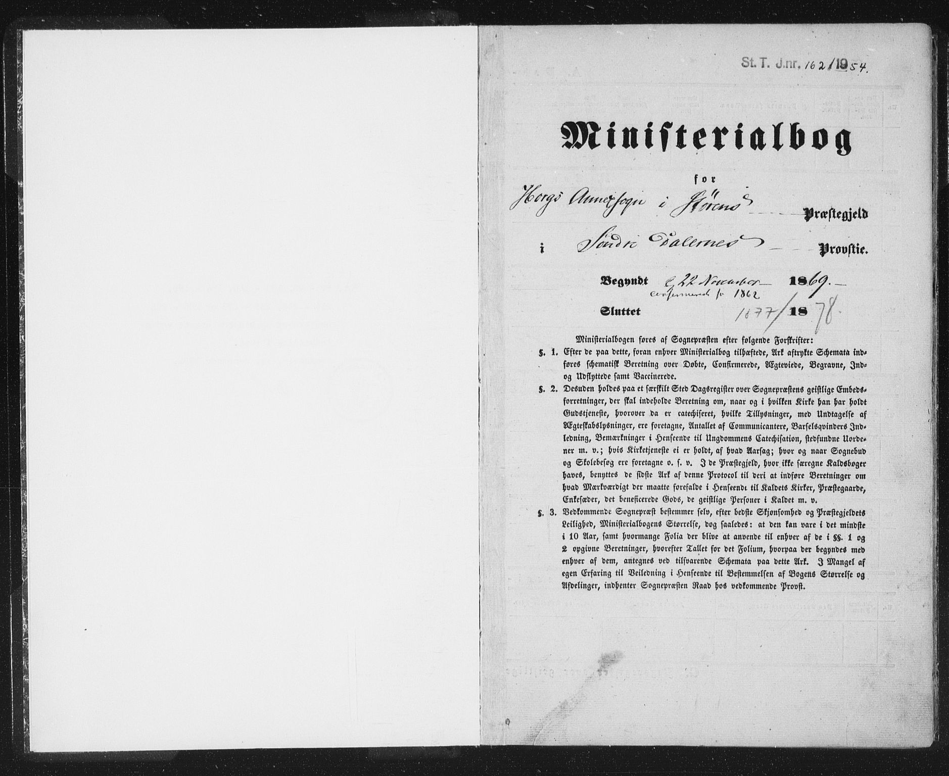 Ministerialprotokoller, klokkerbøker og fødselsregistre - Sør-Trøndelag, SAT/A-1456/692/L1104: Ministerialbok nr. 692A04, 1862-1878