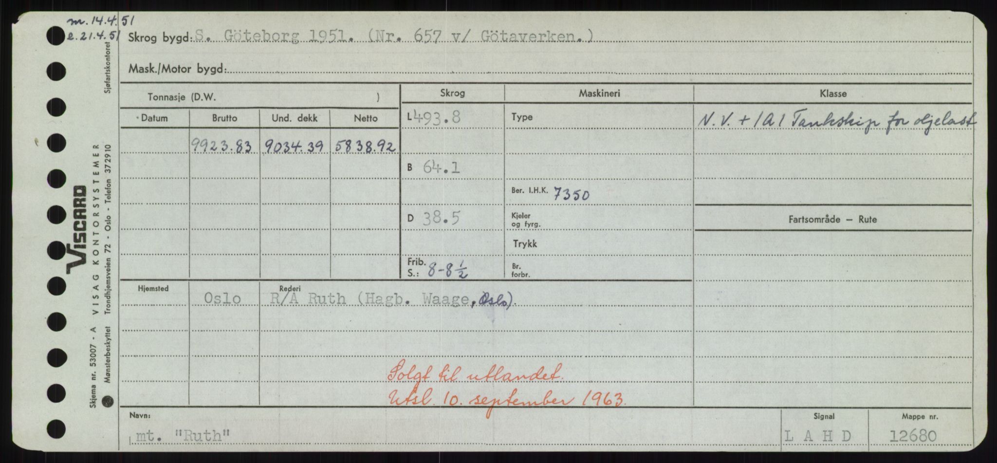 Sjøfartsdirektoratet med forløpere, Skipsmålingen, RA/S-1627/H/Hd/L0031: Fartøy, Rju-Sam, s. 351