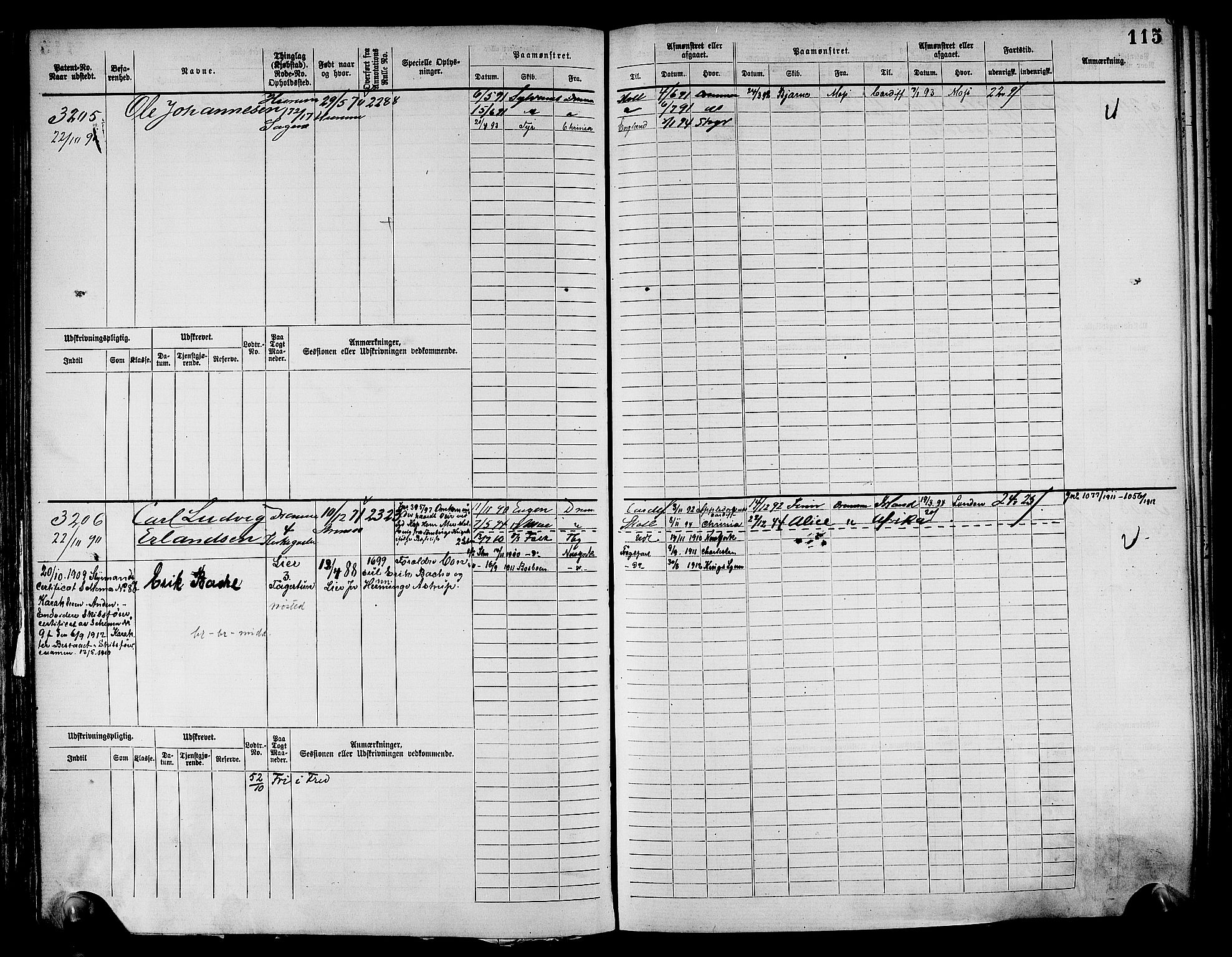 Drammen innrulleringsdistrikt, AV/SAKO-A-781/F/Fc/L0004: Hovedrulle, 1885, s. 120