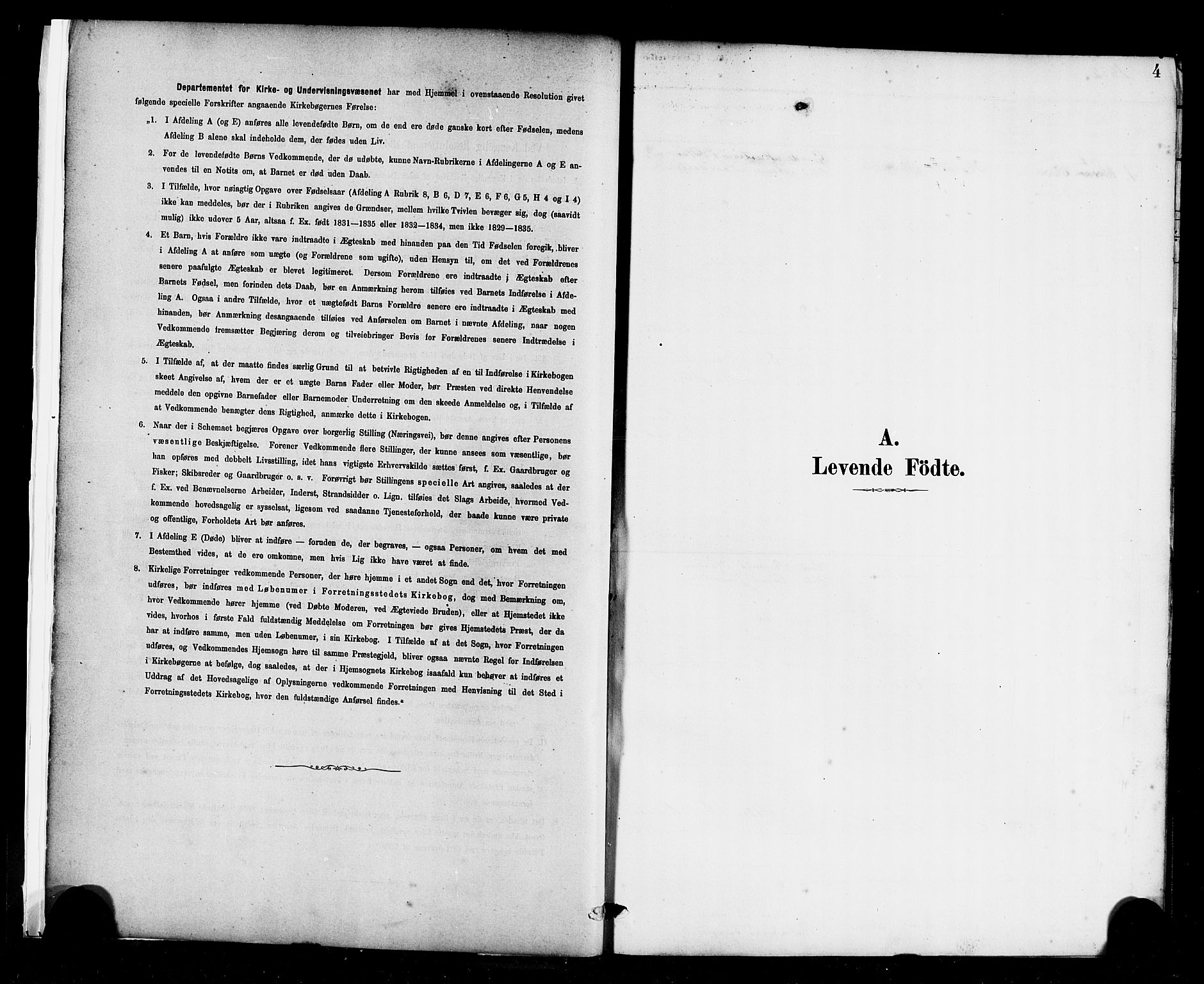Davik sokneprestembete, AV/SAB-A-79701/H/Haa/Haab/L0001: Ministerialbok nr. B 1, 1882-1900, s. 4