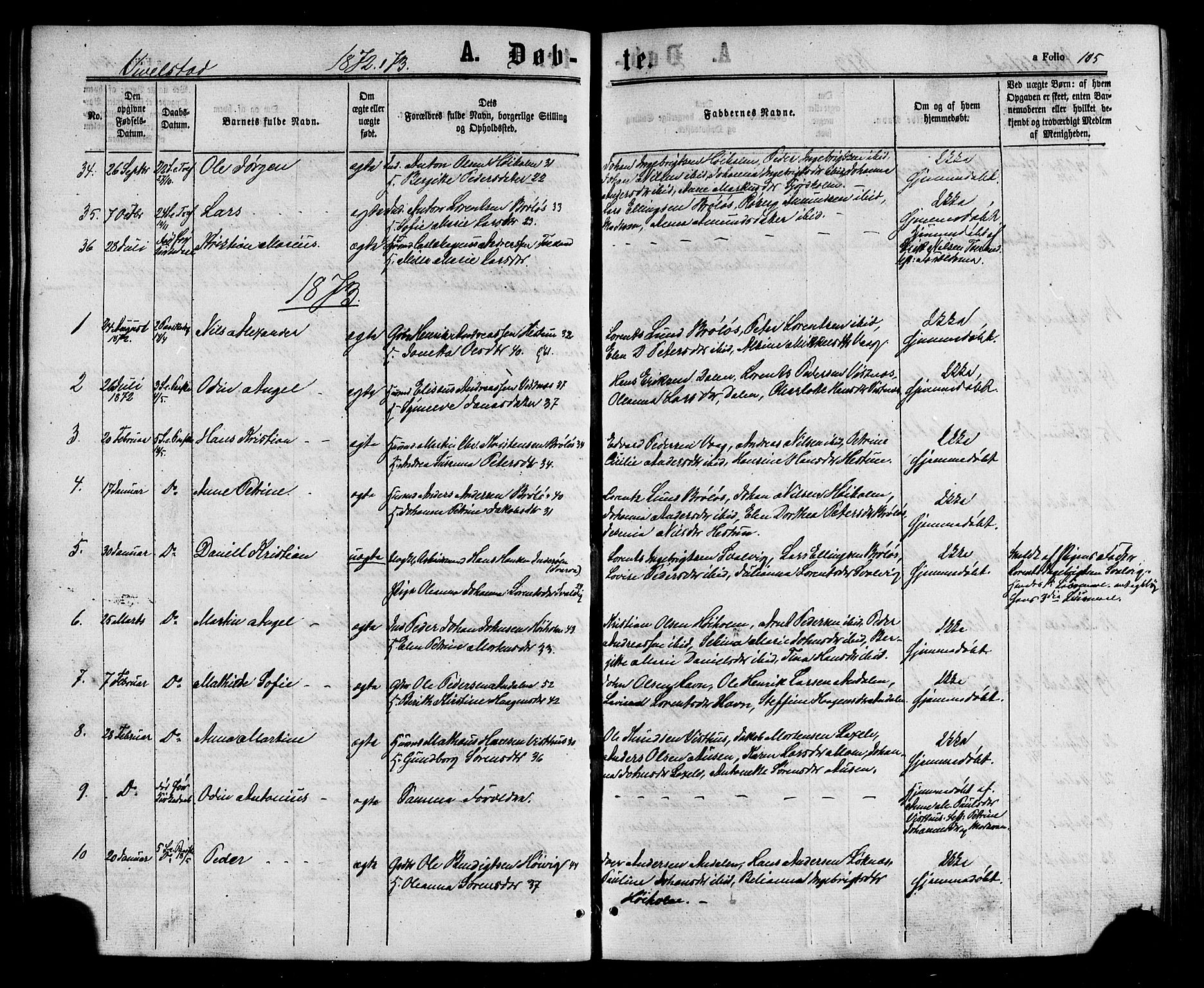 Ministerialprotokoller, klokkerbøker og fødselsregistre - Nordland, SAT/A-1459/817/L0262: Ministerialbok nr. 817A03 /2, 1867-1877, s. 105
