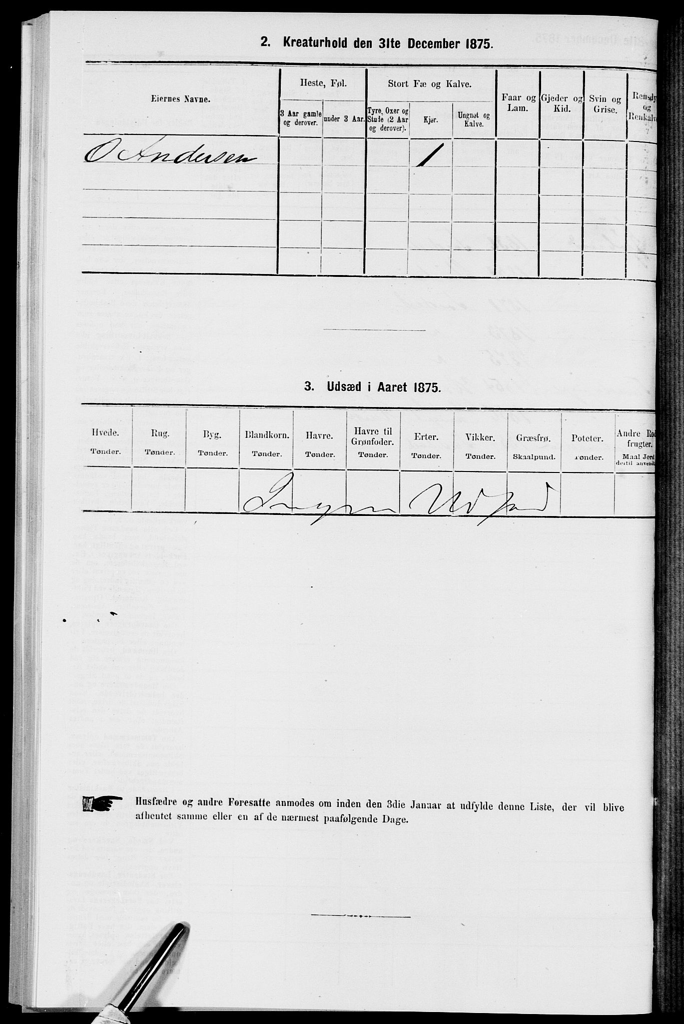 SAK, Folketelling 1875 for 0902B Holt prestegjeld, Tvedestrand ladested, 1875, s. 301