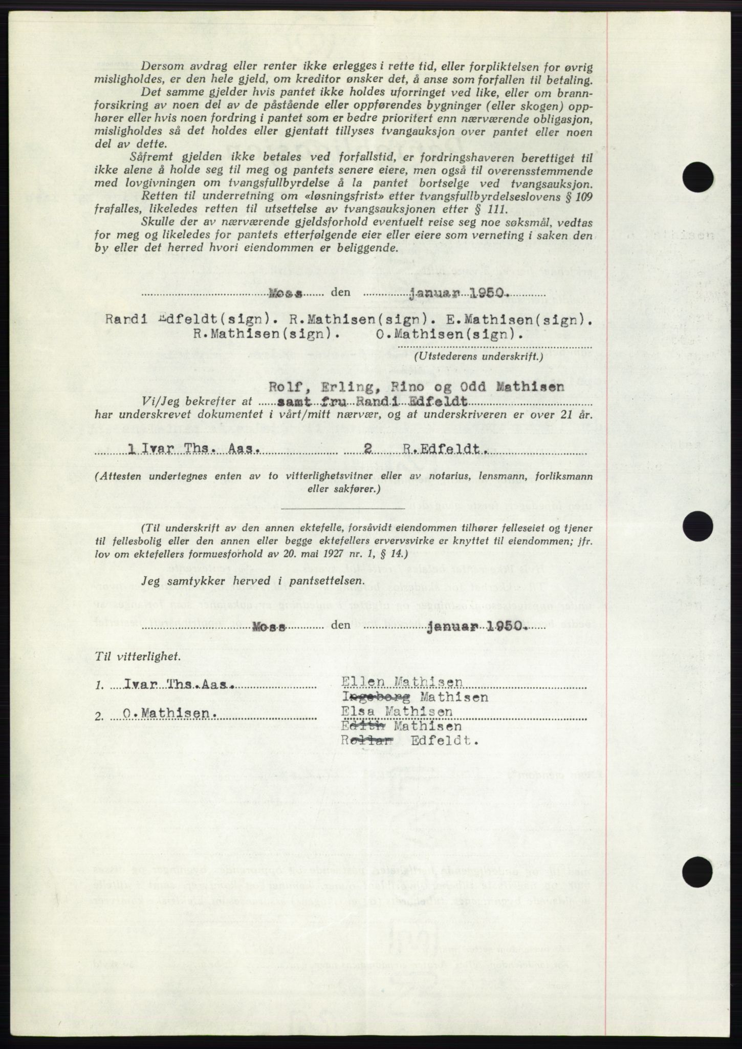 Moss sorenskriveri, SAO/A-10168: Pantebok nr. B23, 1949-1950, Dagboknr: 327/1950