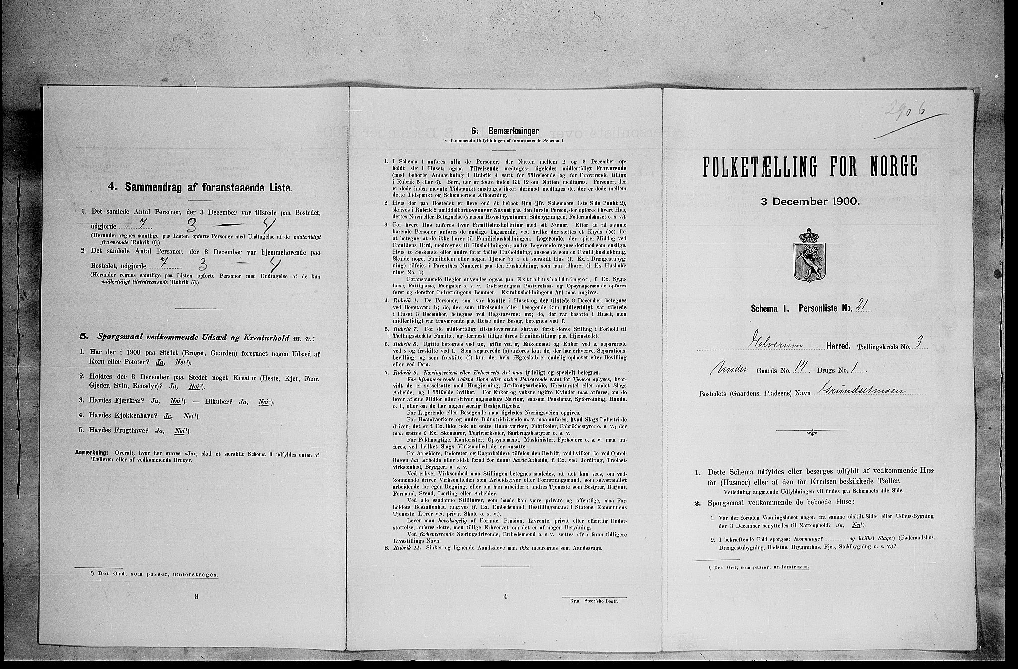 SAH, Folketelling 1900 for 0427 Elverum herred, 1900, s. 464
