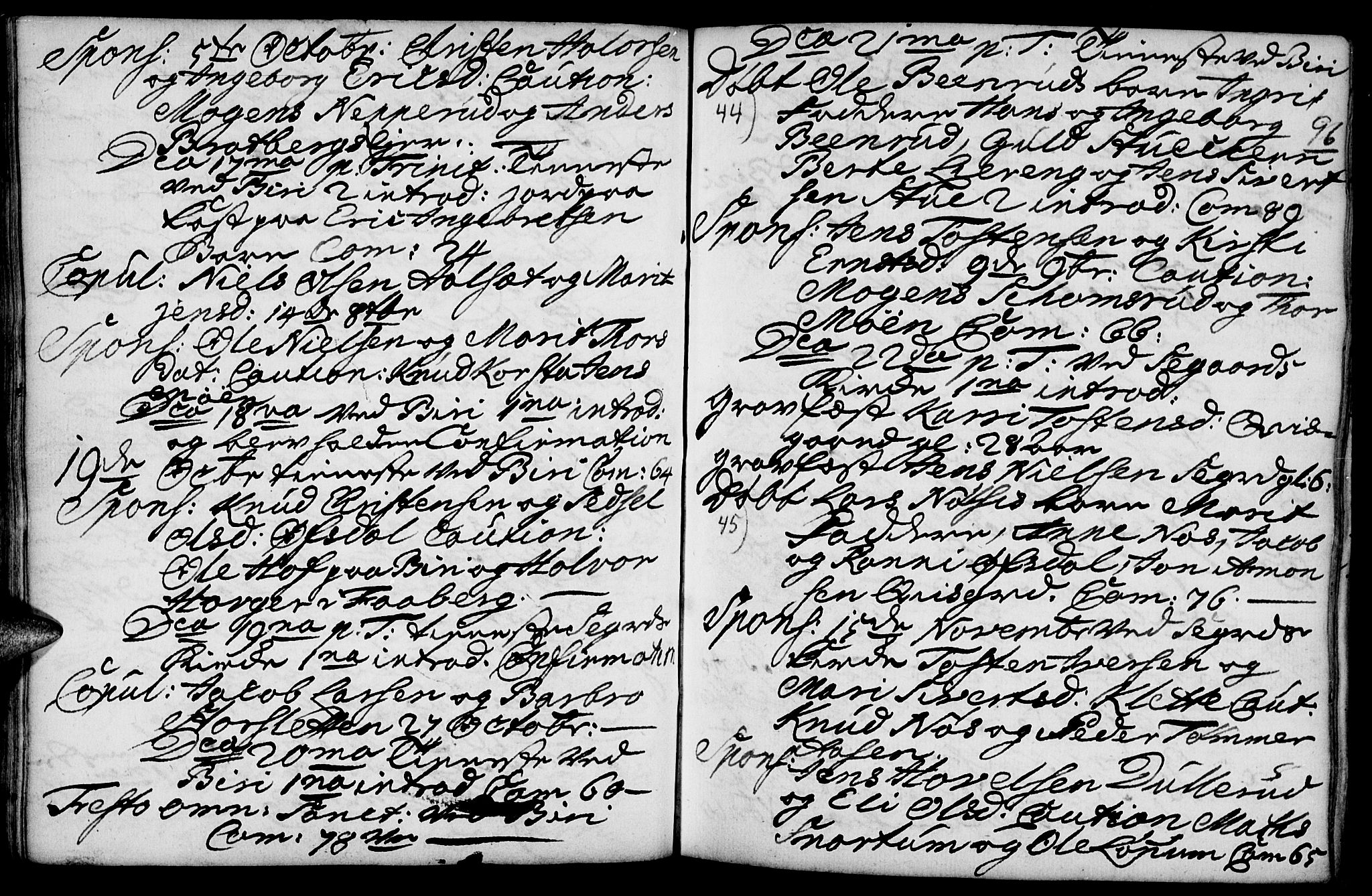 Biri prestekontor, AV/SAH-PREST-096/H/Ha/Haa/L0001: Ministerialbok nr. 1, 1730-1754, s. 96