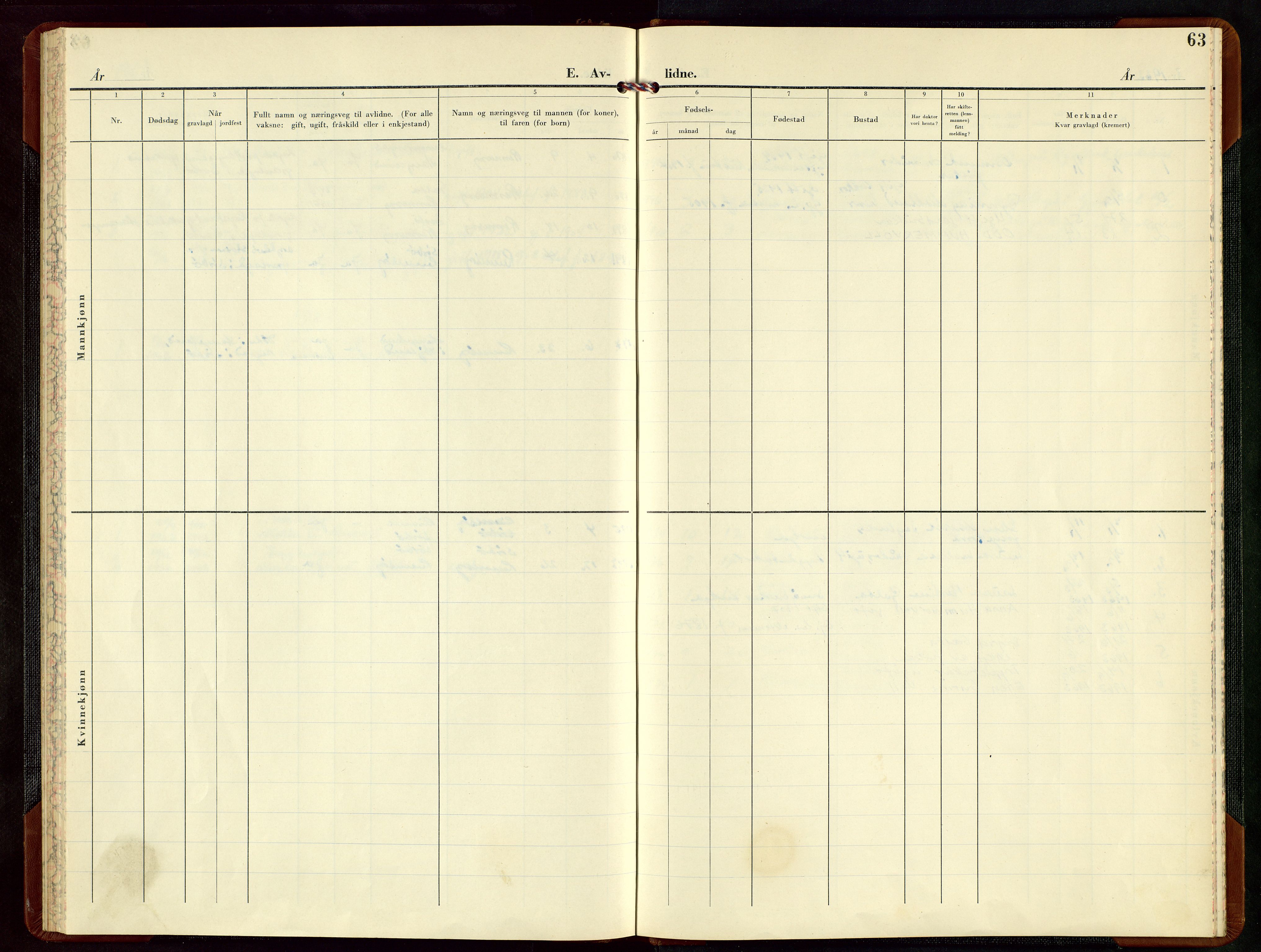 Rennesøy sokneprestkontor, AV/SAST-A -101827/H/Ha/Hab/L0021: Klokkerbok nr. B 20, 1958-1972, s. 63