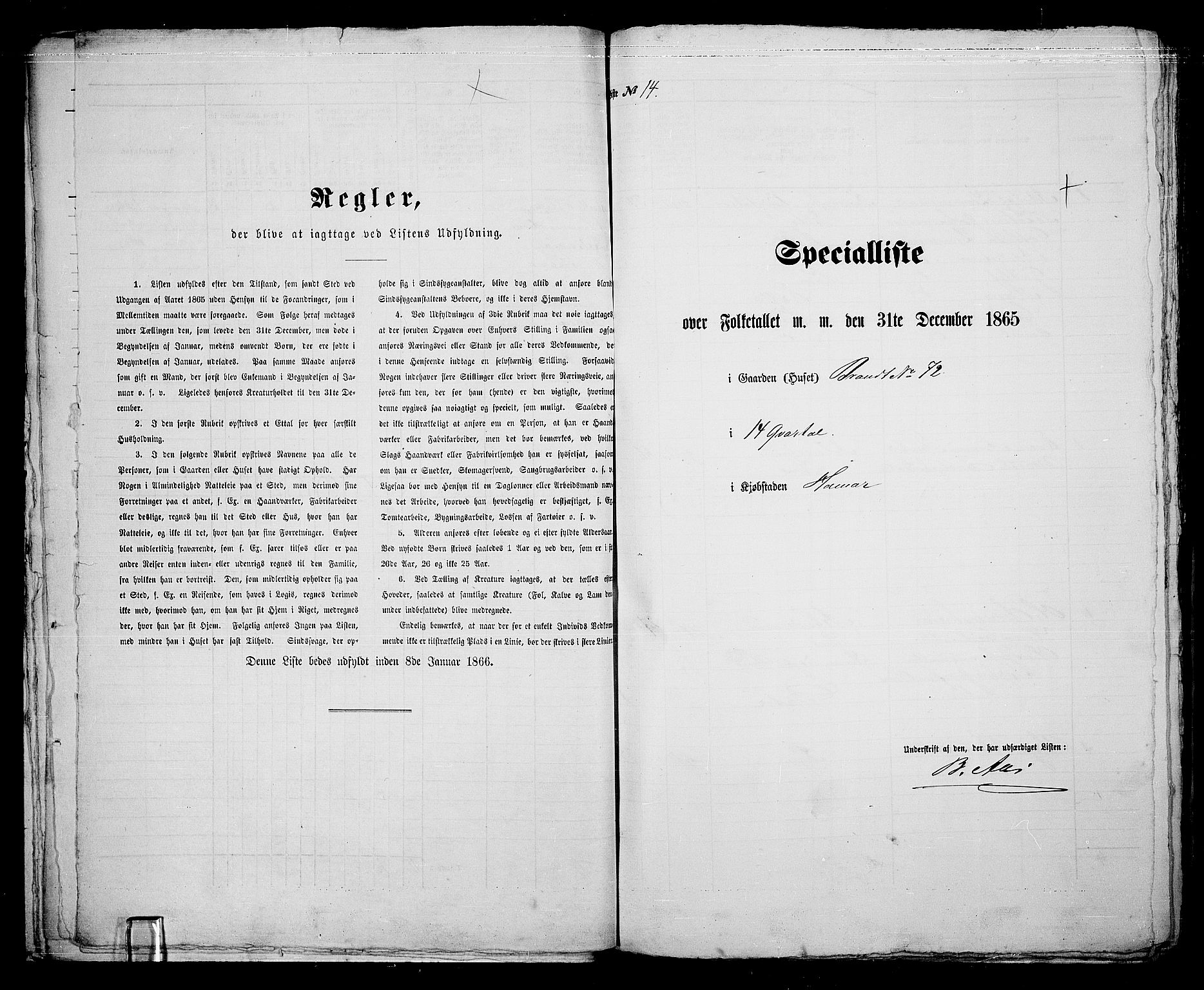 RA, Folketelling 1865 for 0401B Vang prestegjeld, Hamar kjøpstad, 1865, s. 35